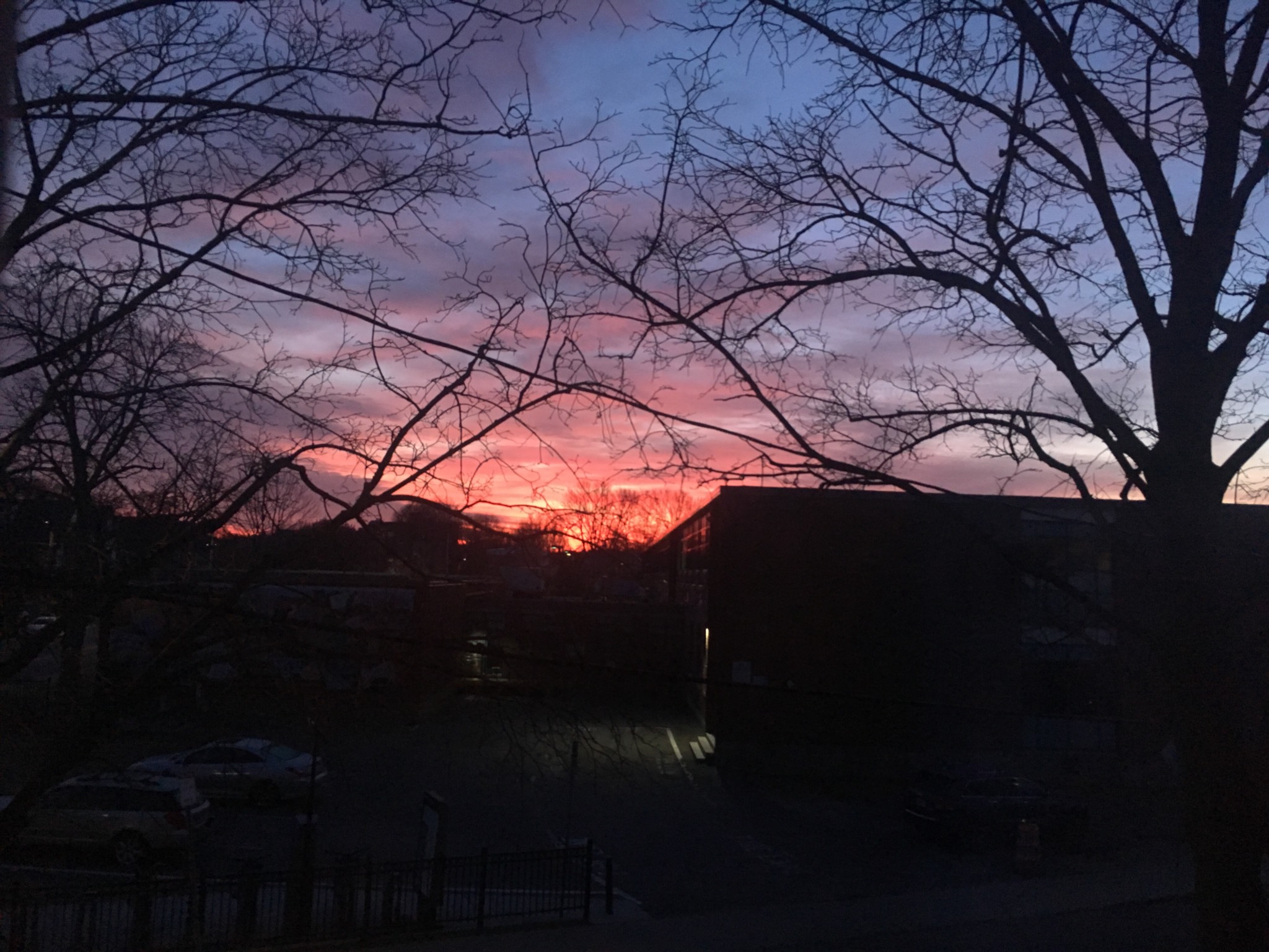 Red sunrise today!