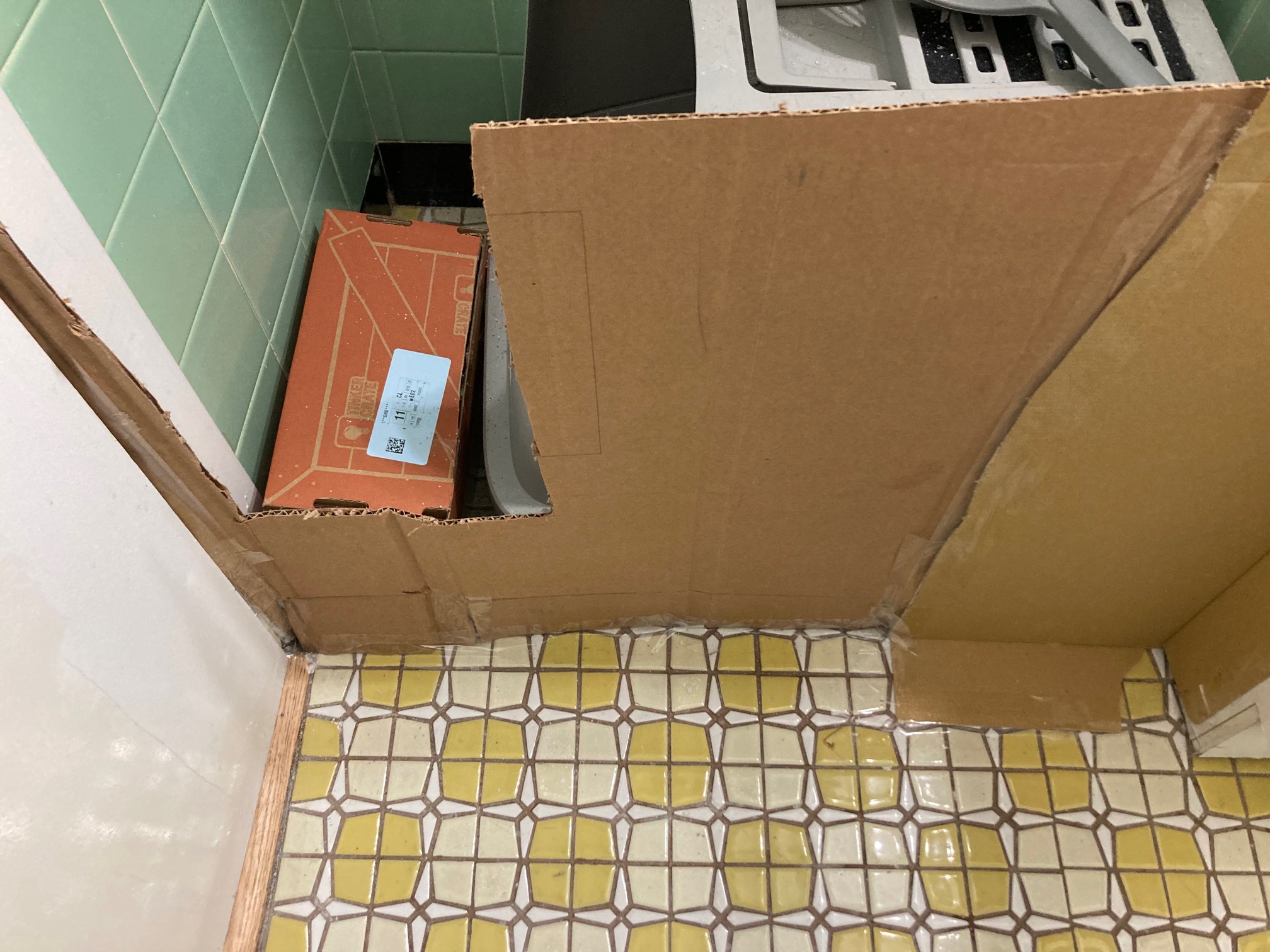 Well, a cat didn’t like the wall and peed in the bathtub, so that concludes that phase of the experi
