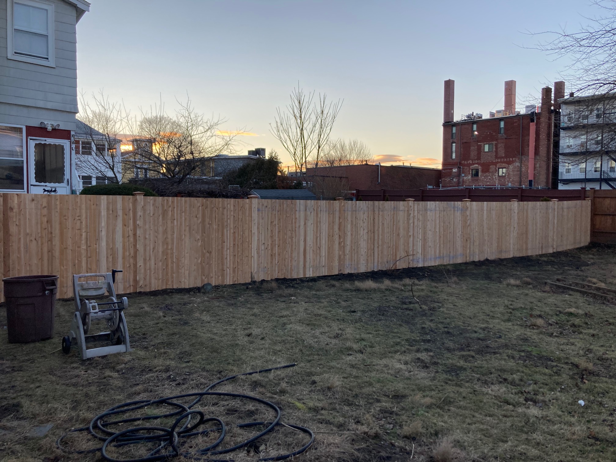 I thought six feet would be higher than this, but it’s good enough for going into the backyard witho