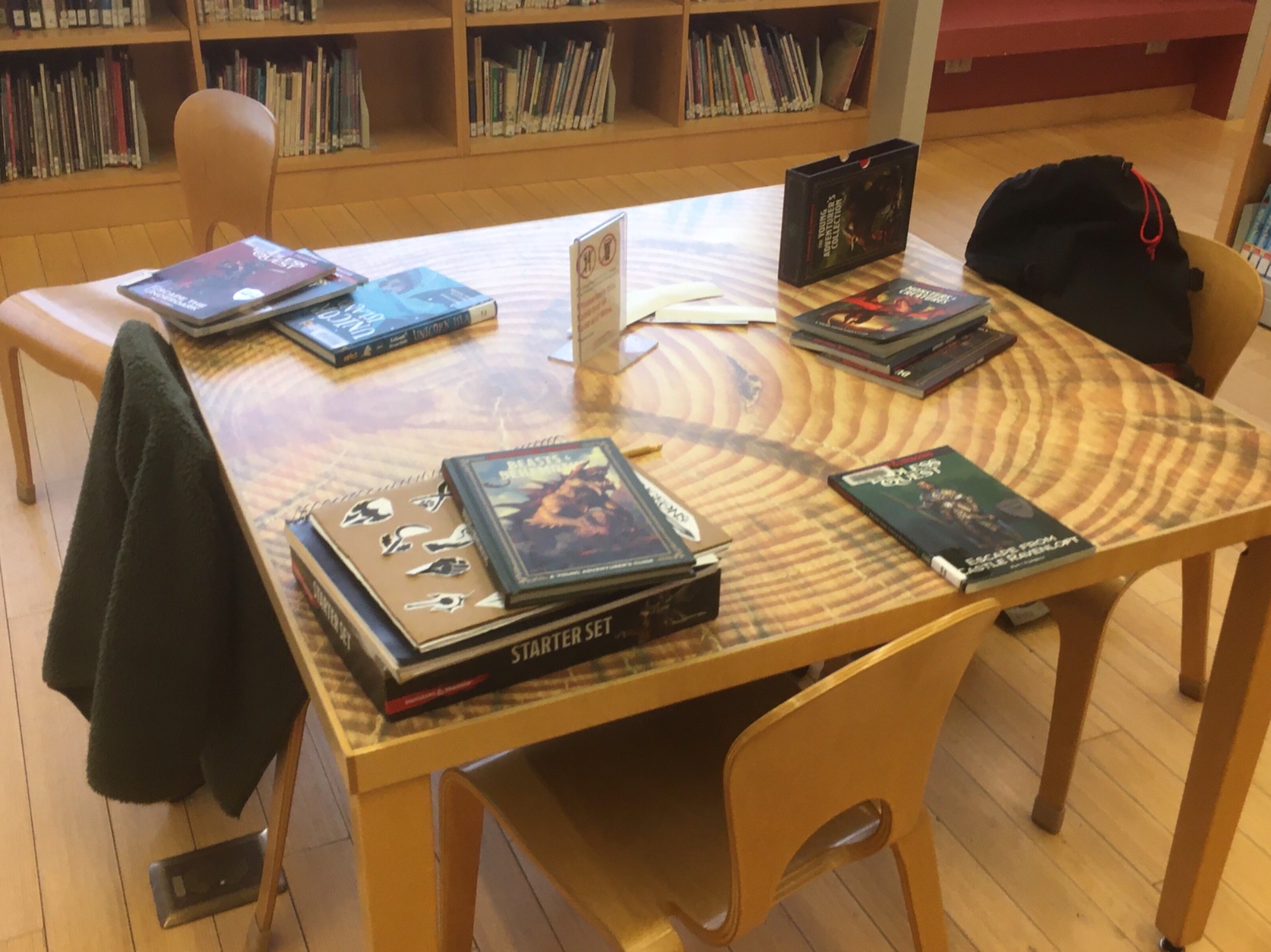 Some kids were super excited to find D&D stuff in the adult nonfiction section, so much so that a li