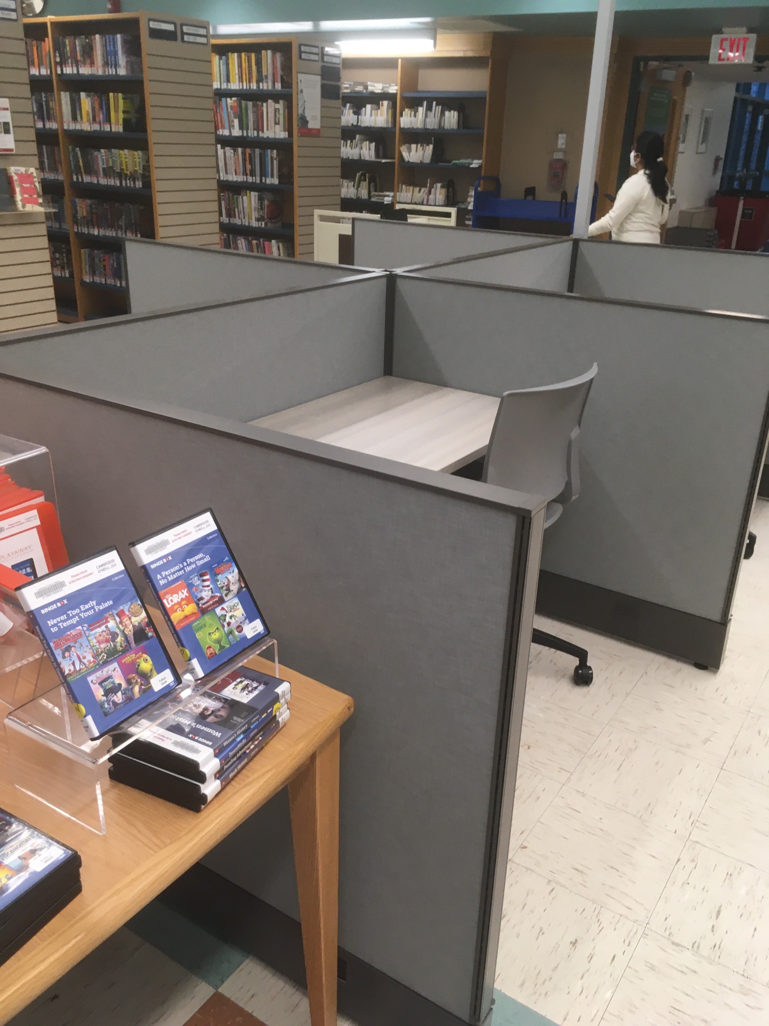 They have cubicles at the library now. You could live the privacy dream that was early ‘00s office l