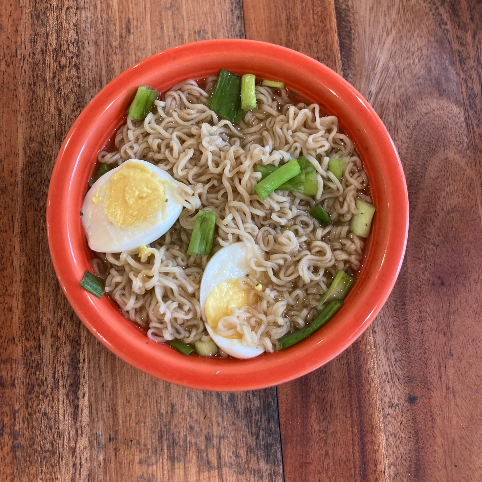 Ramen with egg and scallion