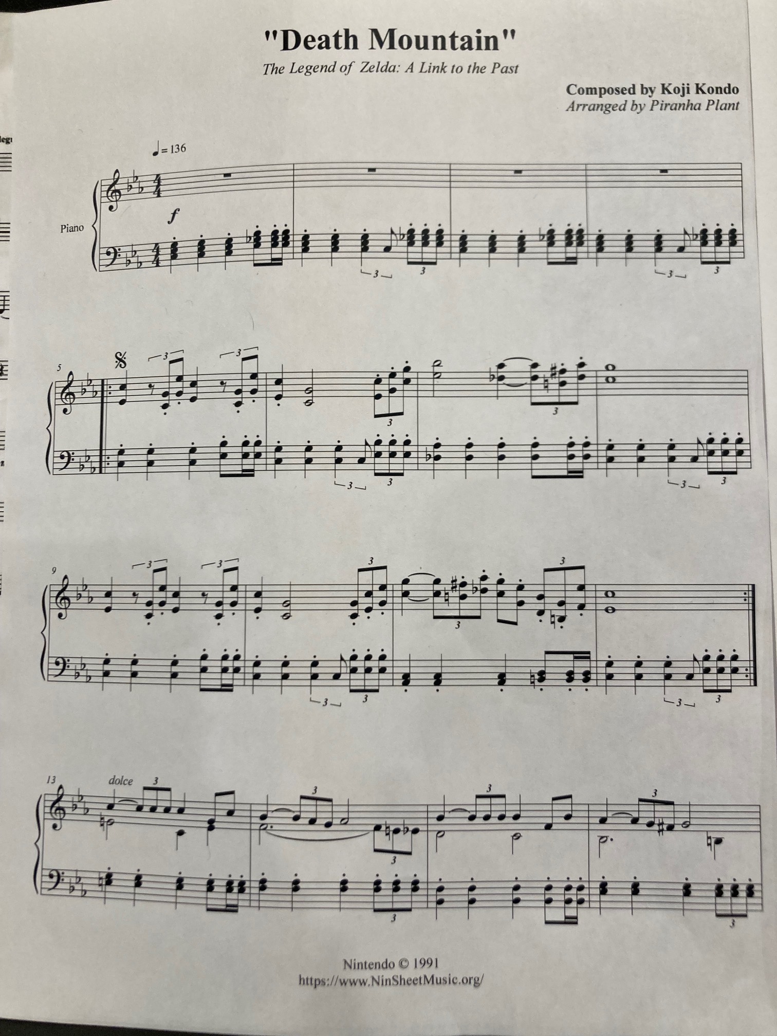 Death Mountain sheet music