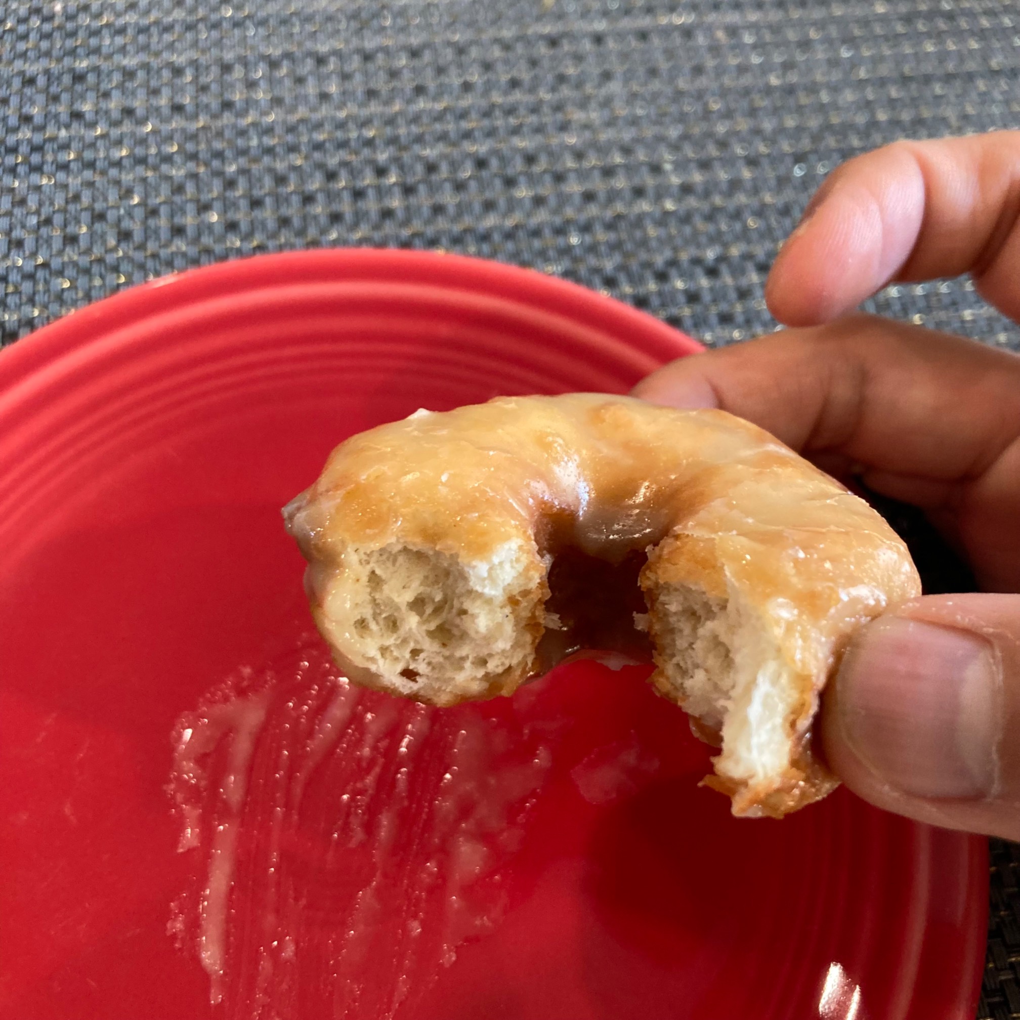 Donut with crumb structure cross section