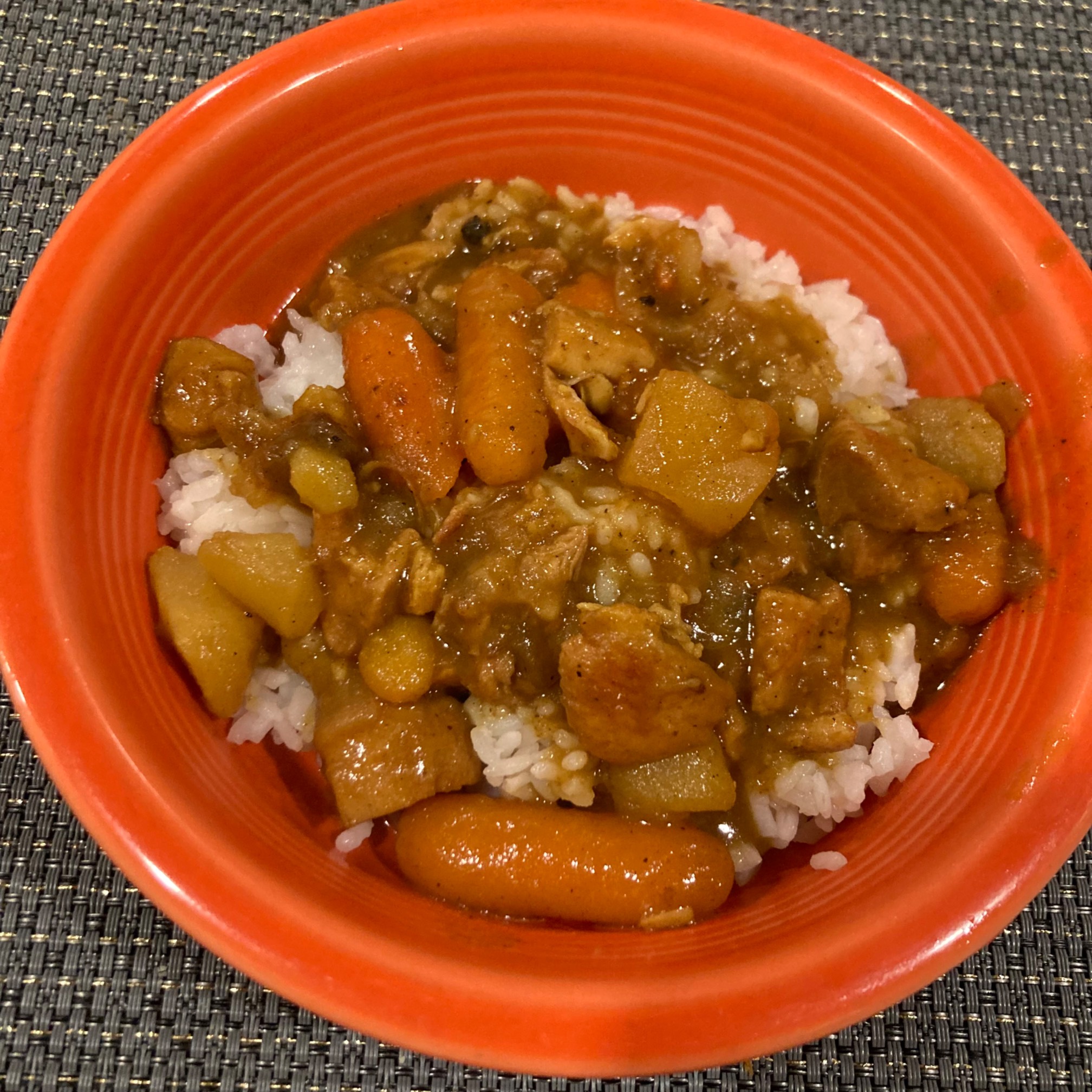 Curry on rice