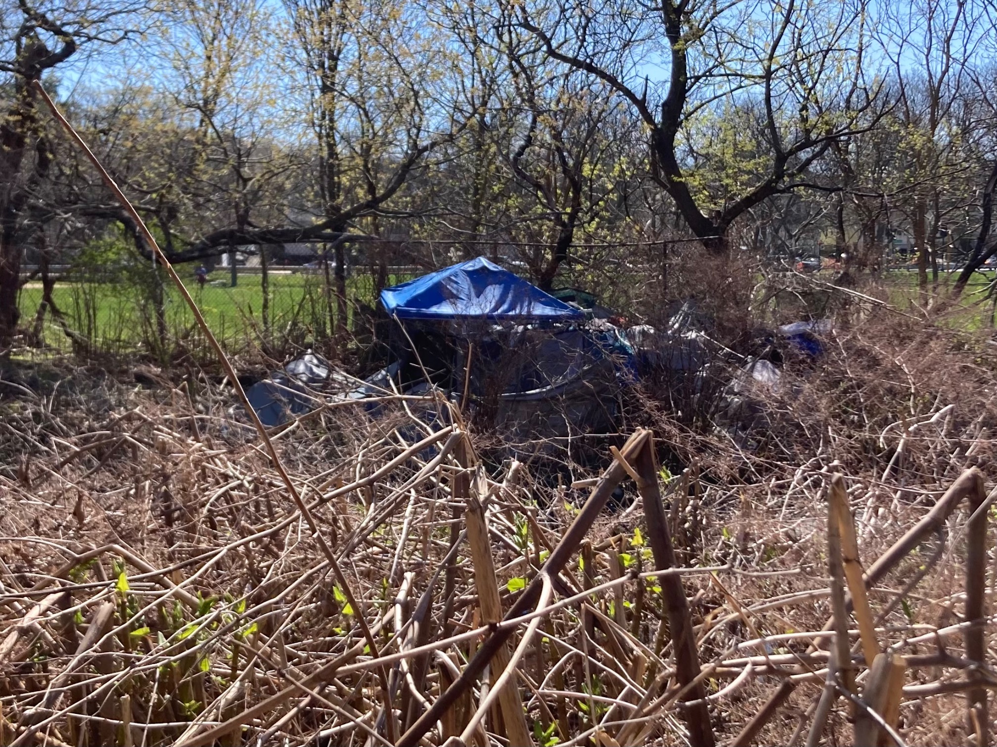Tent by river 