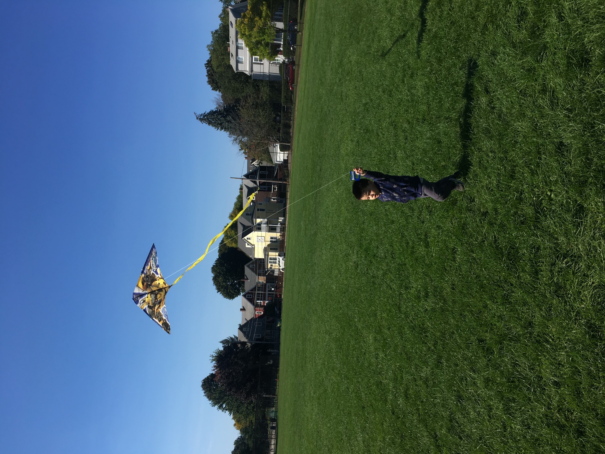 It's quite a bit of work to fly a kite on a low wind day. We gave up after fifteen minutes.