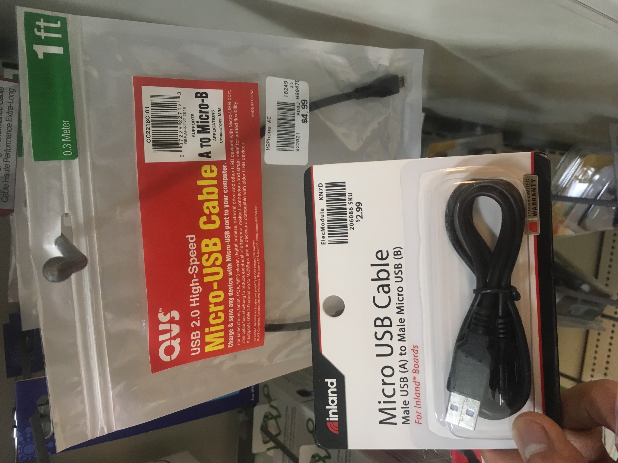Pricing at Micro Center is weird, Exhibit A. (The $3 cable is 23