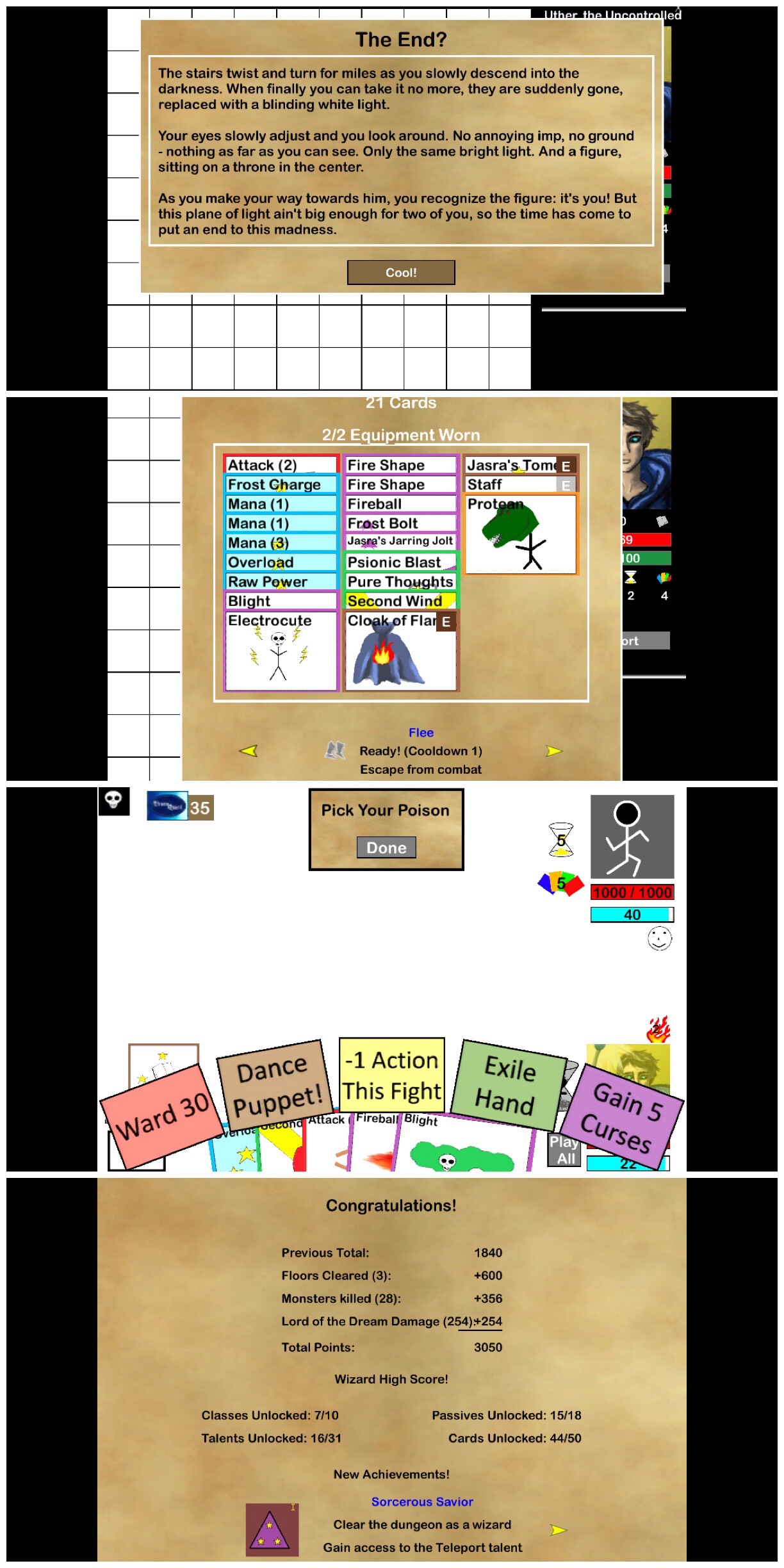 I finally beat Dream Quest as a wizard! Well, I had done it a long time ago on my old iPad, but I ha