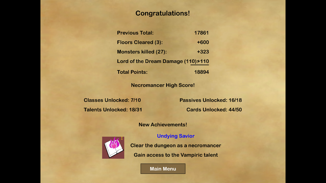 I beat Dream Quest as the Necromancer. It's a neat class, but I don't like how you feel you have to 