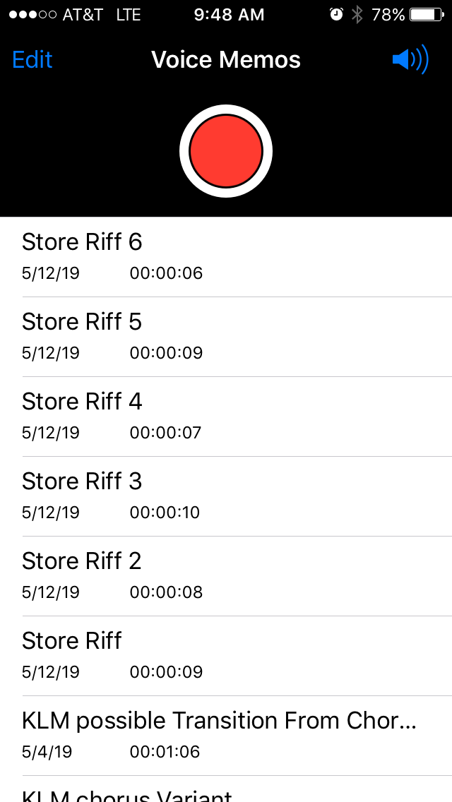 I came up with six riffs while walking through the grocery store. (They might not be good.)