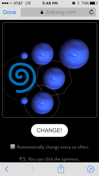 Heh, saw my earlier announcement about Spinners in my RSS reader, and <a href=