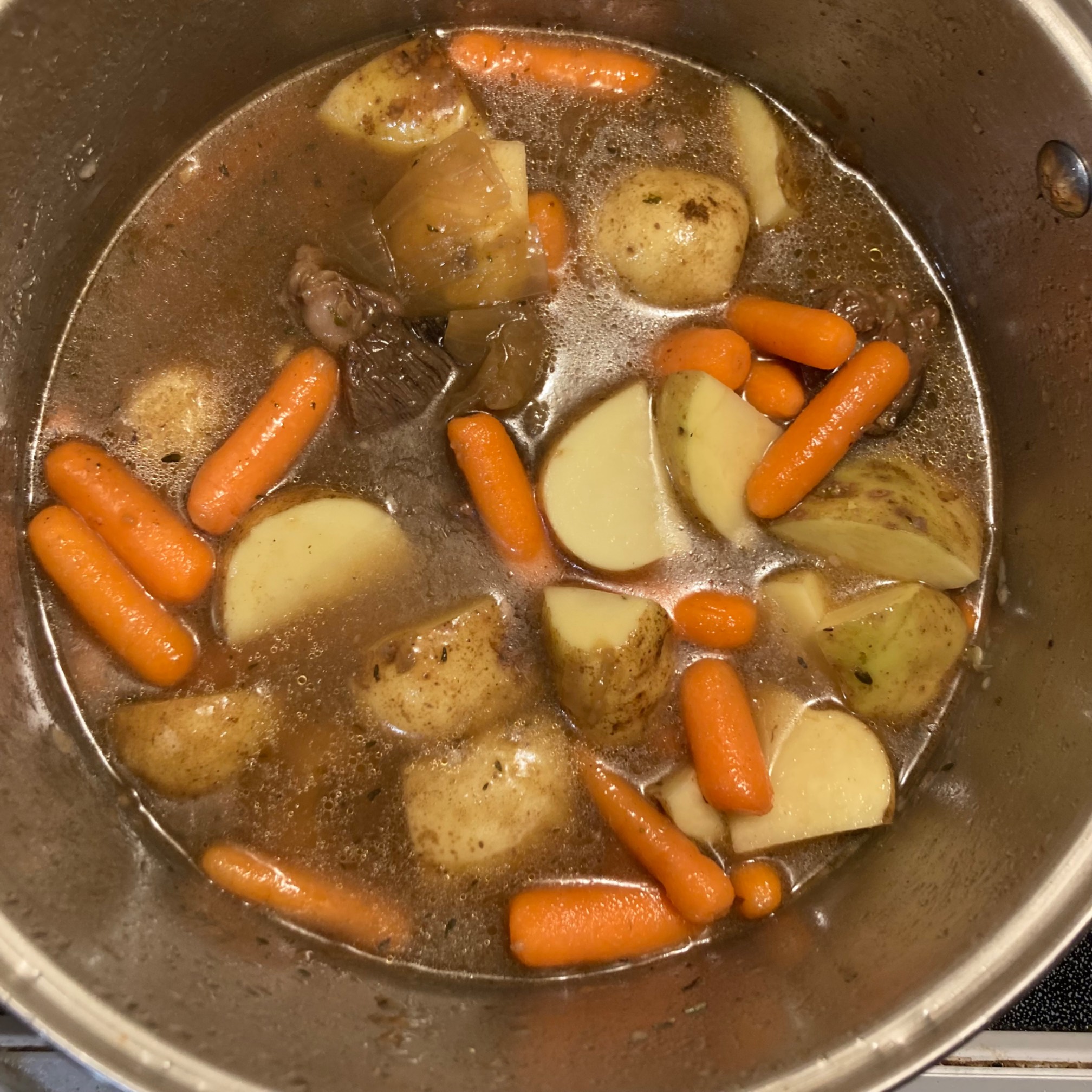 I started this beef stew, then had to do a bunch of other stuff, so I let it cool down after the beef cooked, then put it in the fridge. Hours later, I took it out got it boiling, put the vegetables in, and finished it. It will be cooled down and in the fridge by bedtime.It now occurs to me that the gap could have been even longer. You could start cooking something, pause for days, then continue. I feel like this opens up a lot of logistical possibilities!But I probably won’t take advantage of them.