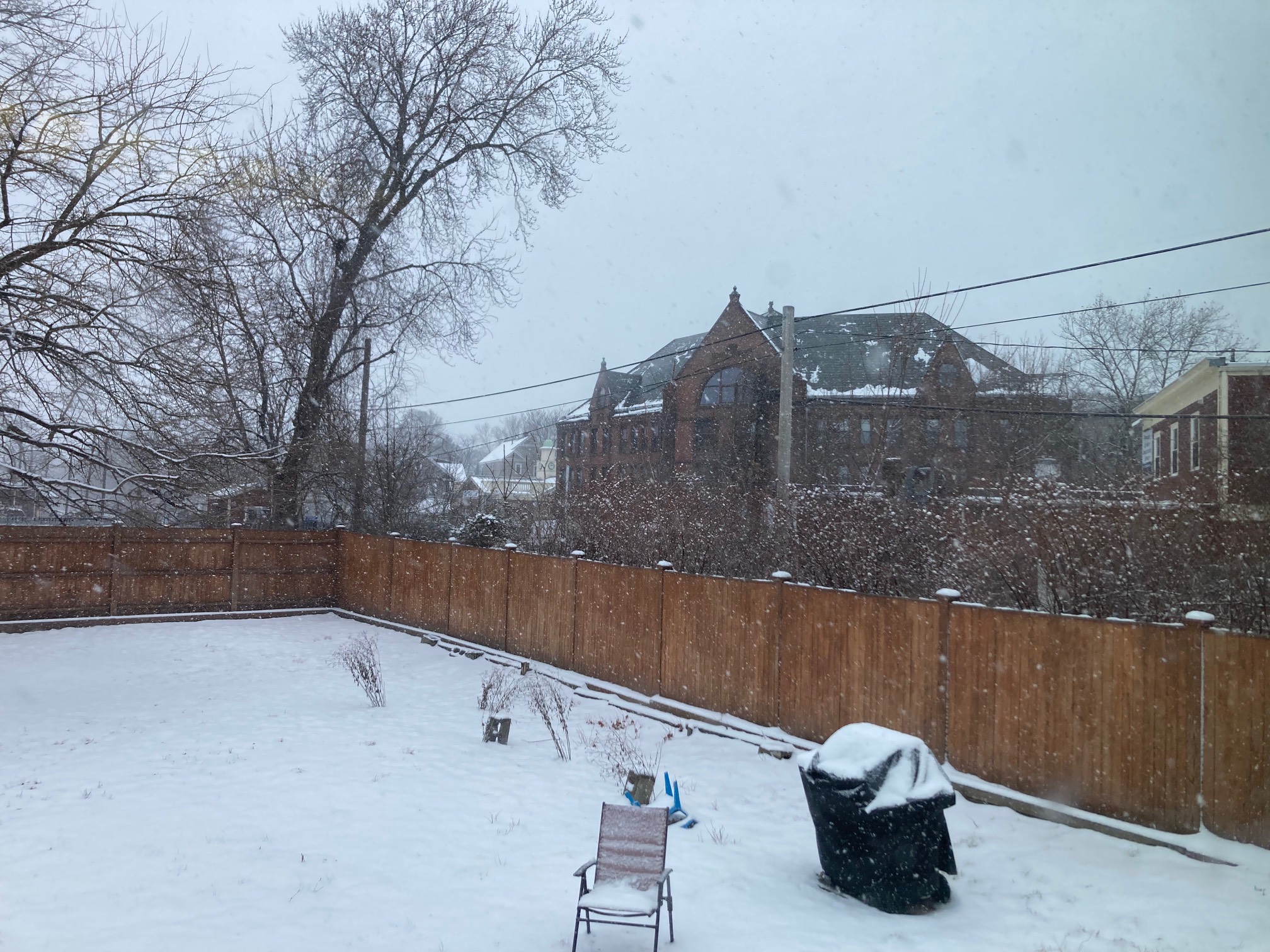 It snowed a lot, but a lot of it melted already.