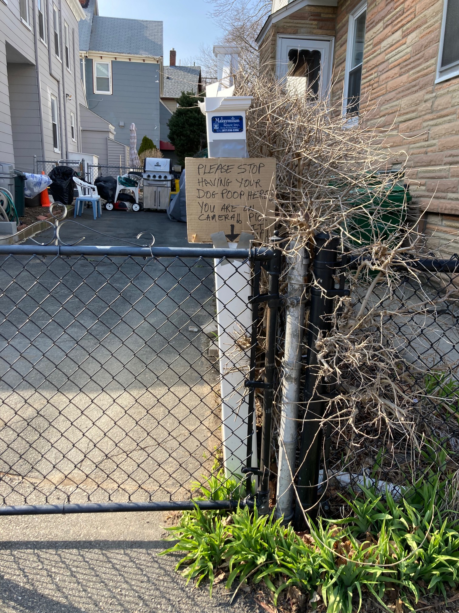 A dog poops here, I guess!