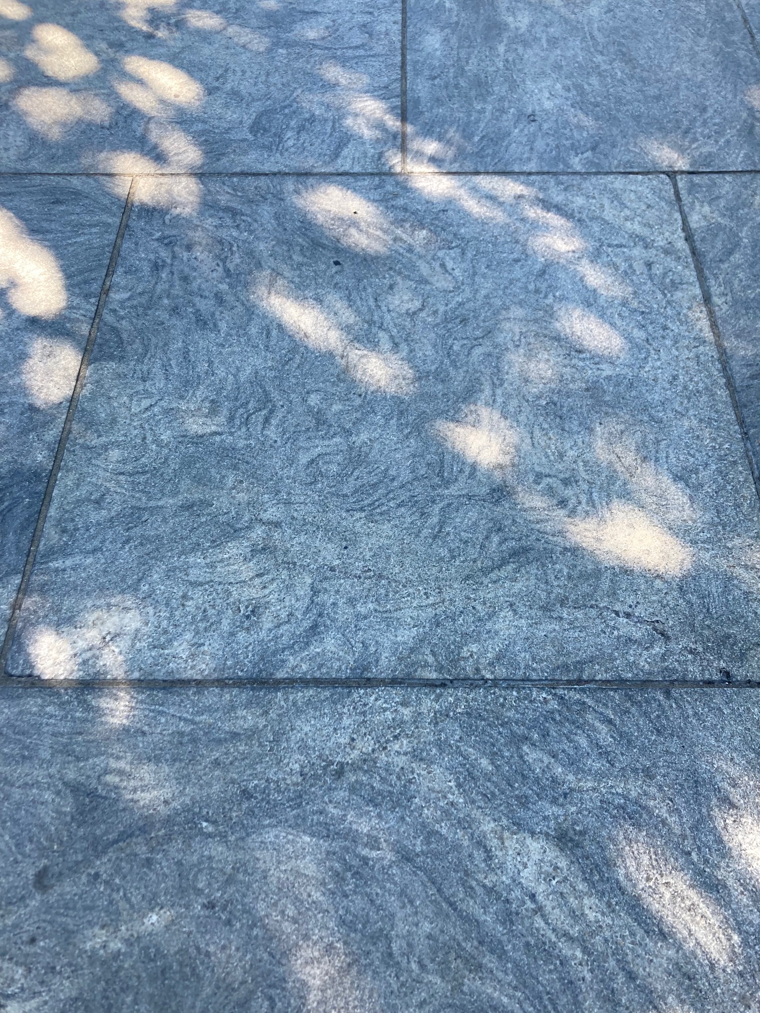 Sidewalk with swirl pattern