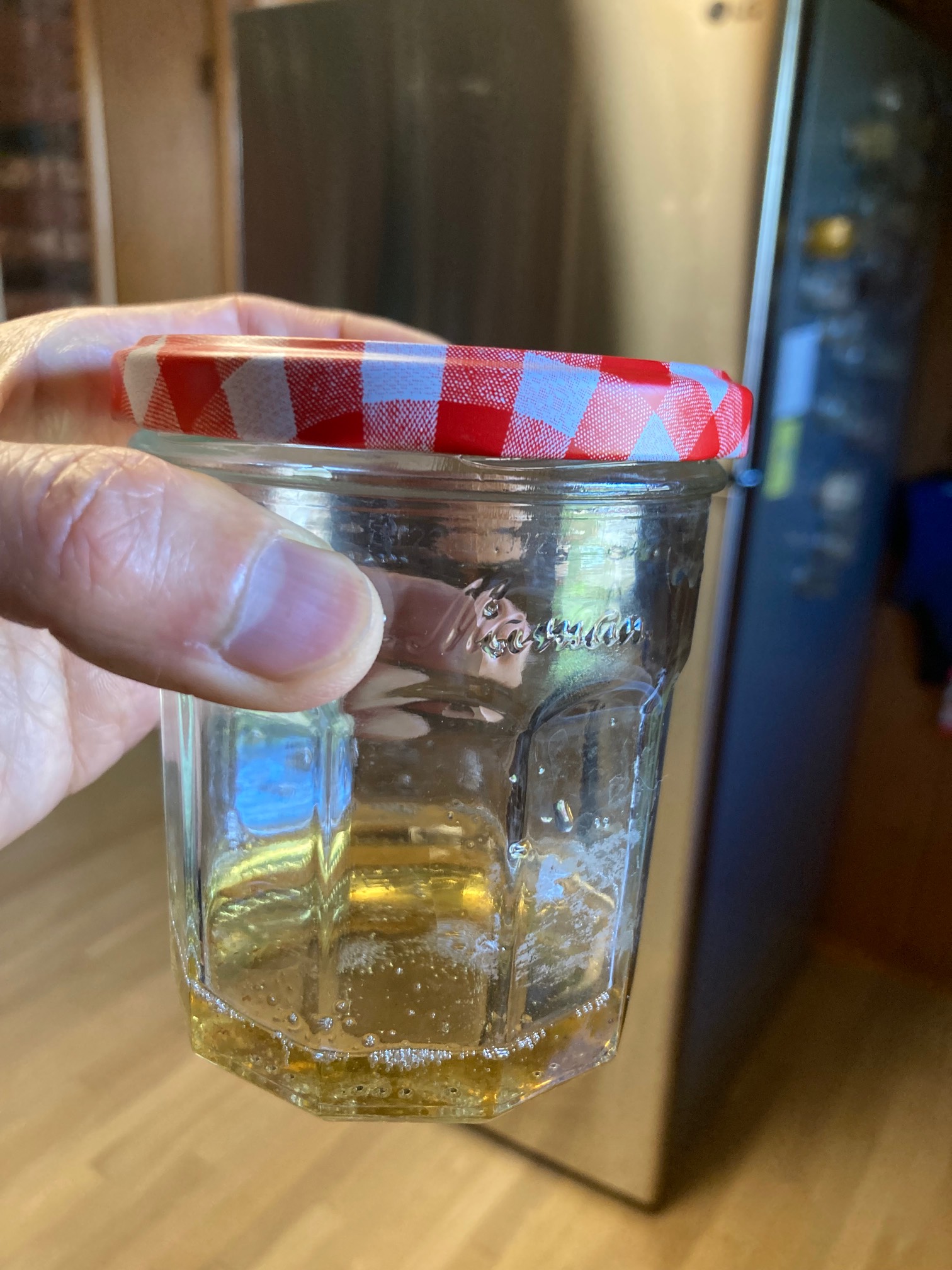 This a bacon grease, but I am tempted to label it “Urine”.