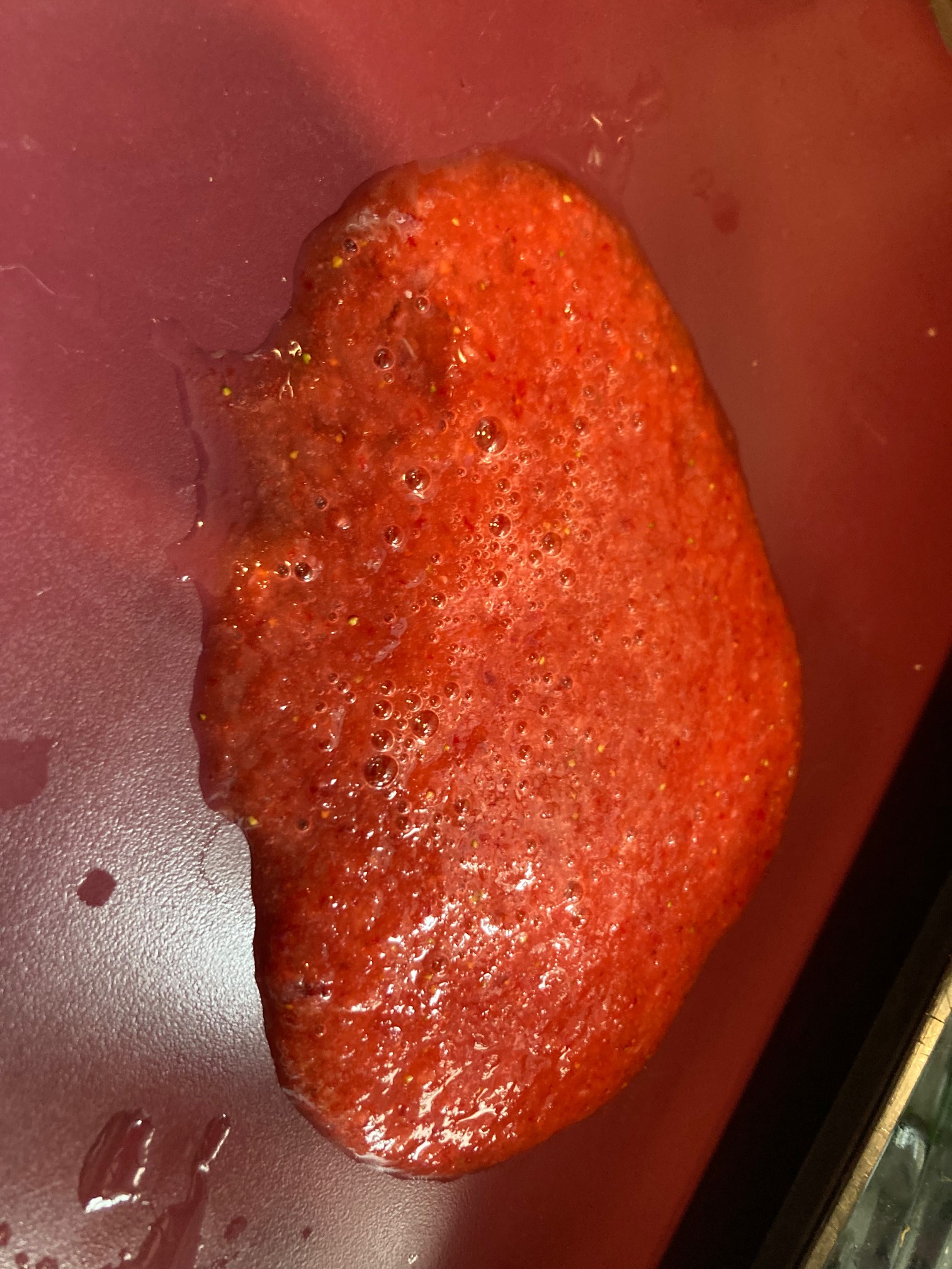 Red blob on counter