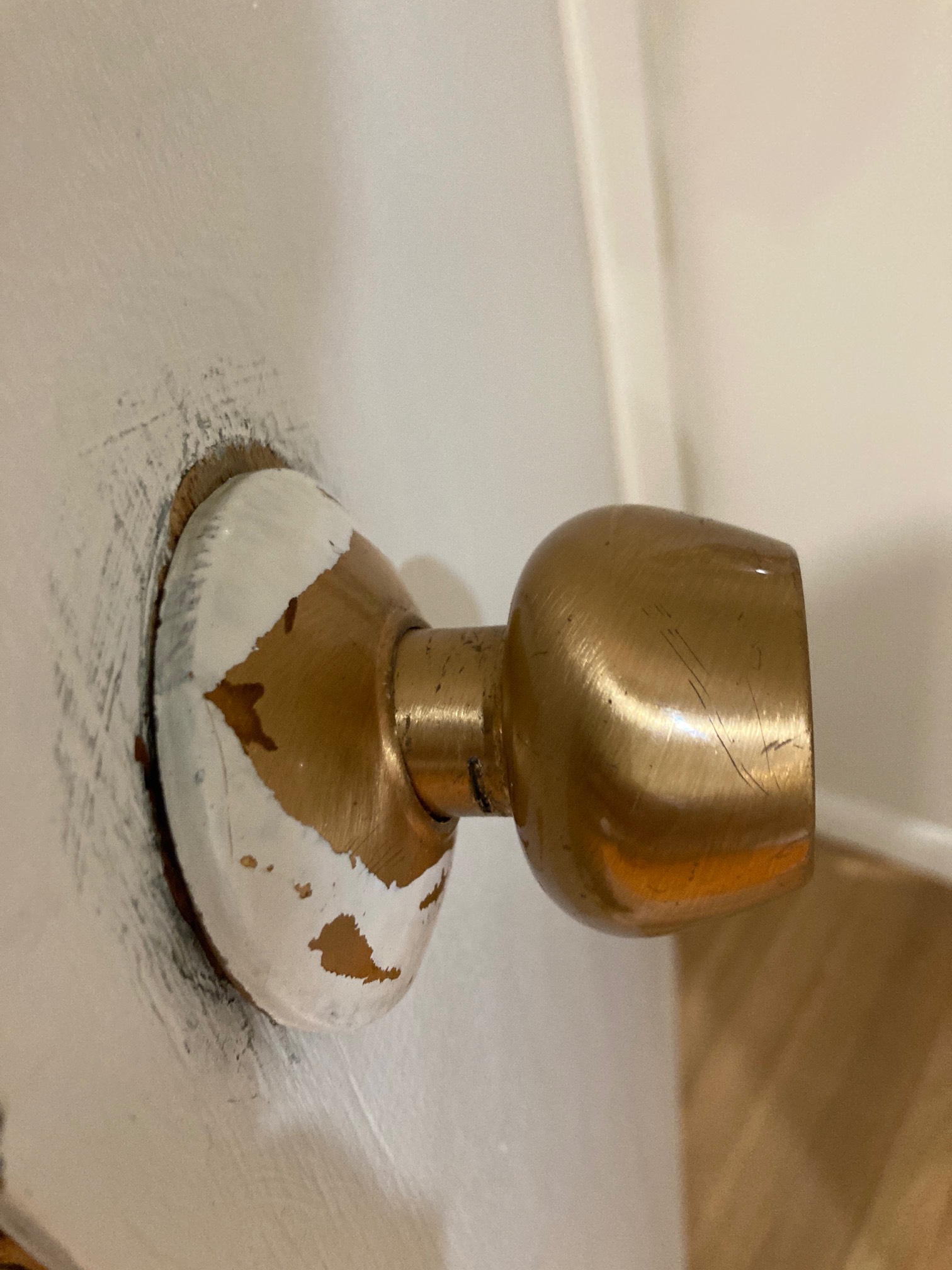 The guy’s doorknob stopped working, so I put in a new one, which wasn’t too bad, but taking out the 