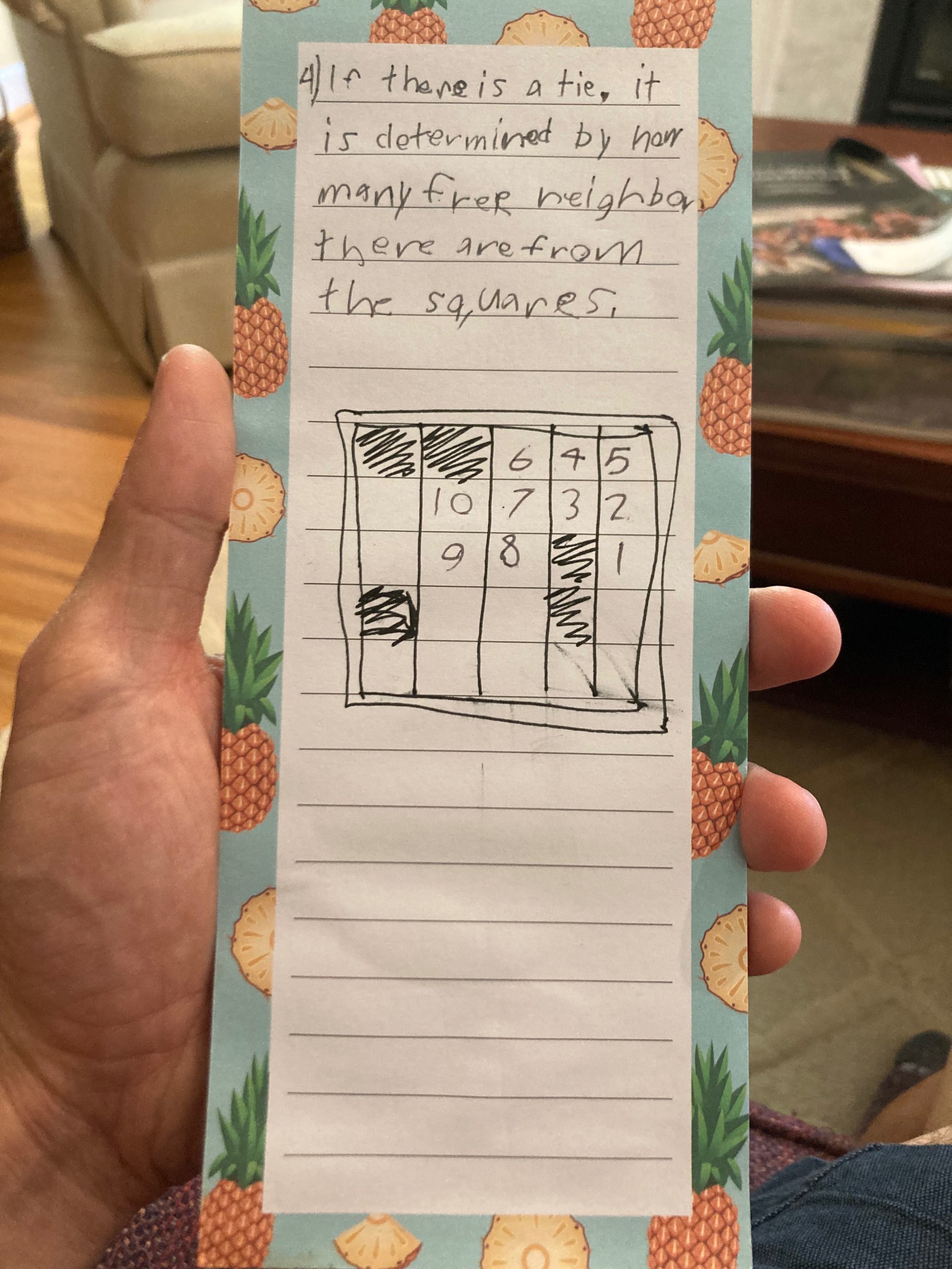 Plcement rules and a grid testing them out