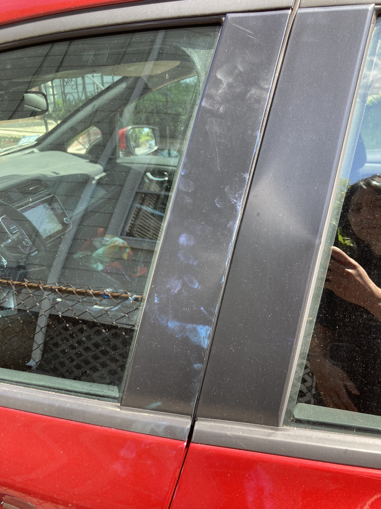 Blue marks on car