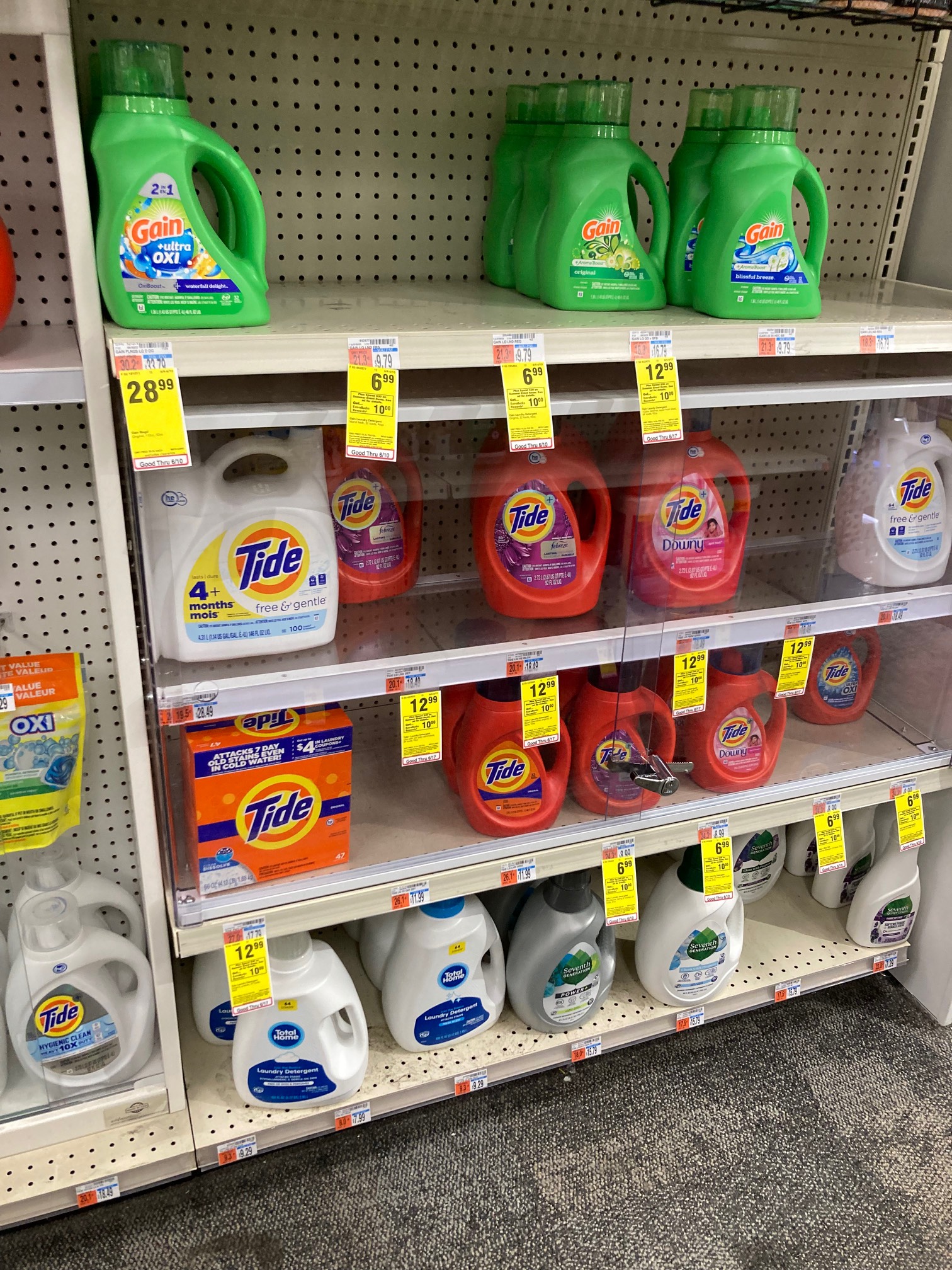 Laundry detergent is also locked! Watch out for laundry doers as well.Maybe Sensodyne and Ti