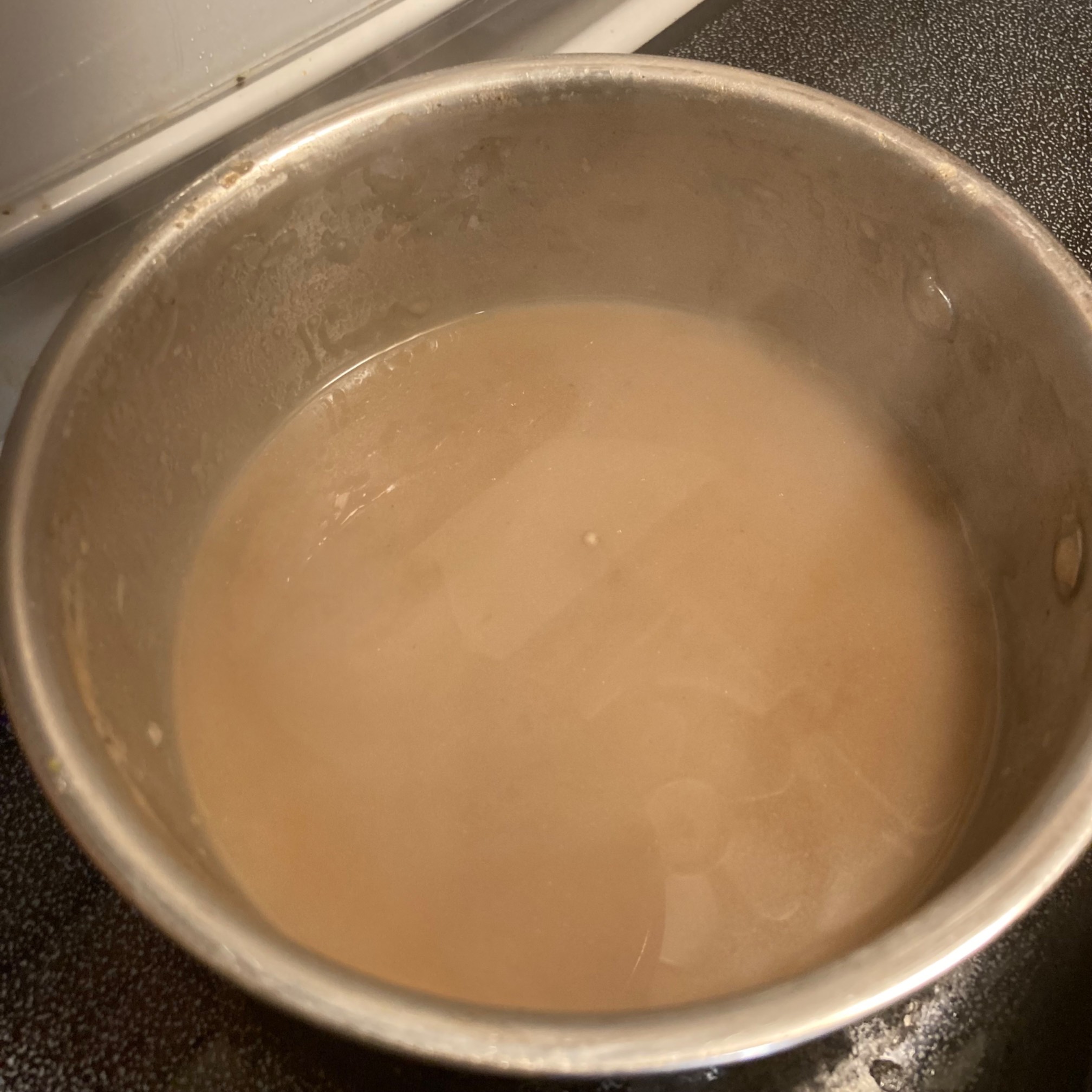 Gravy in pan