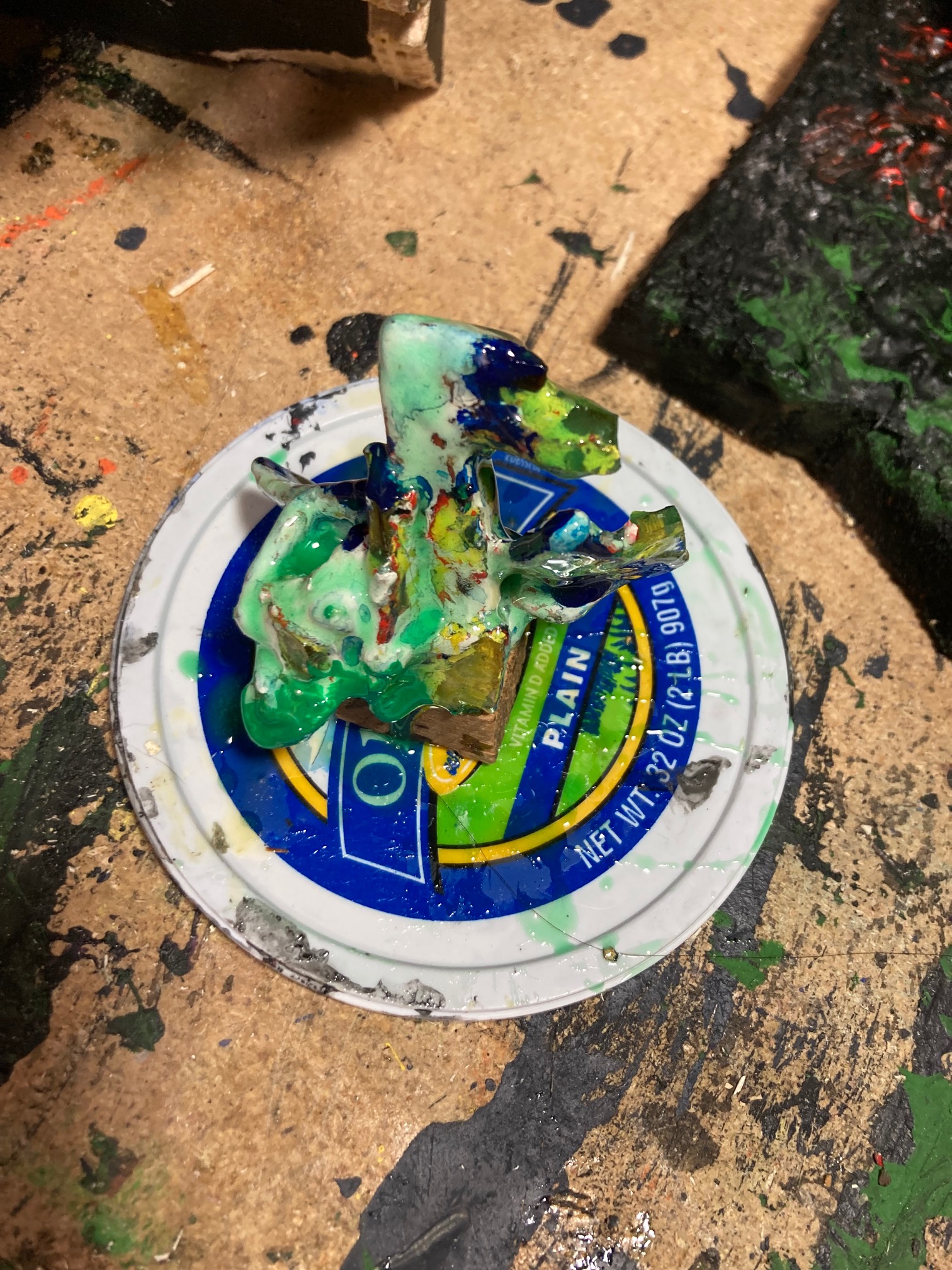 The resin is supposed to be self-distributing, so I piled a lot on top. I’ll find out how even it ge