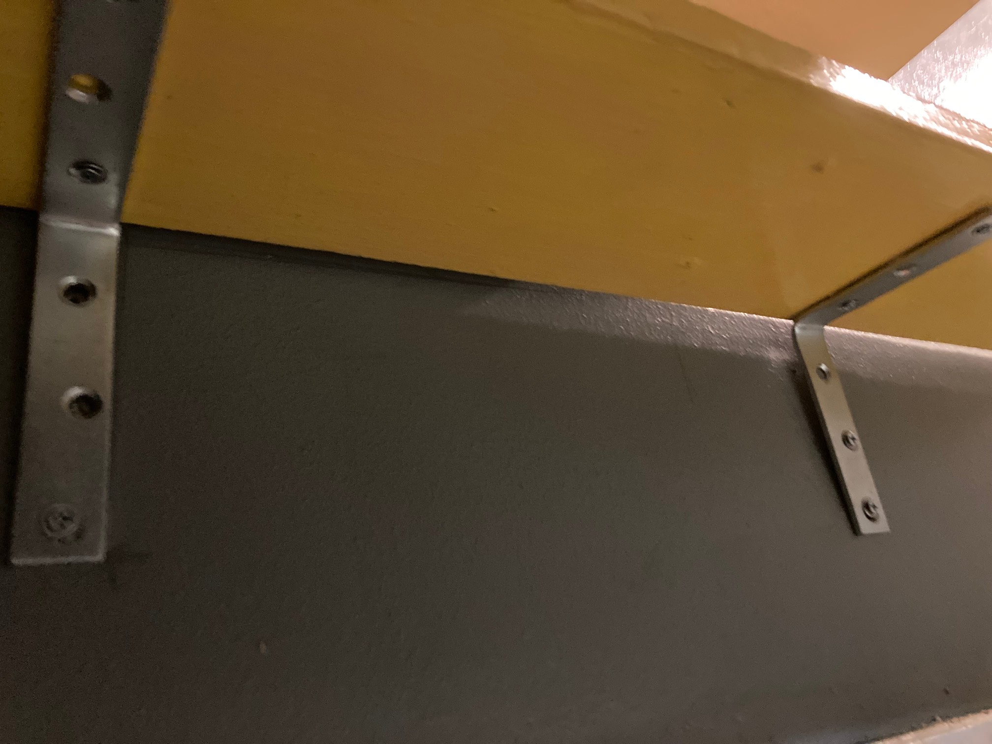 Shelf pulling away from wall