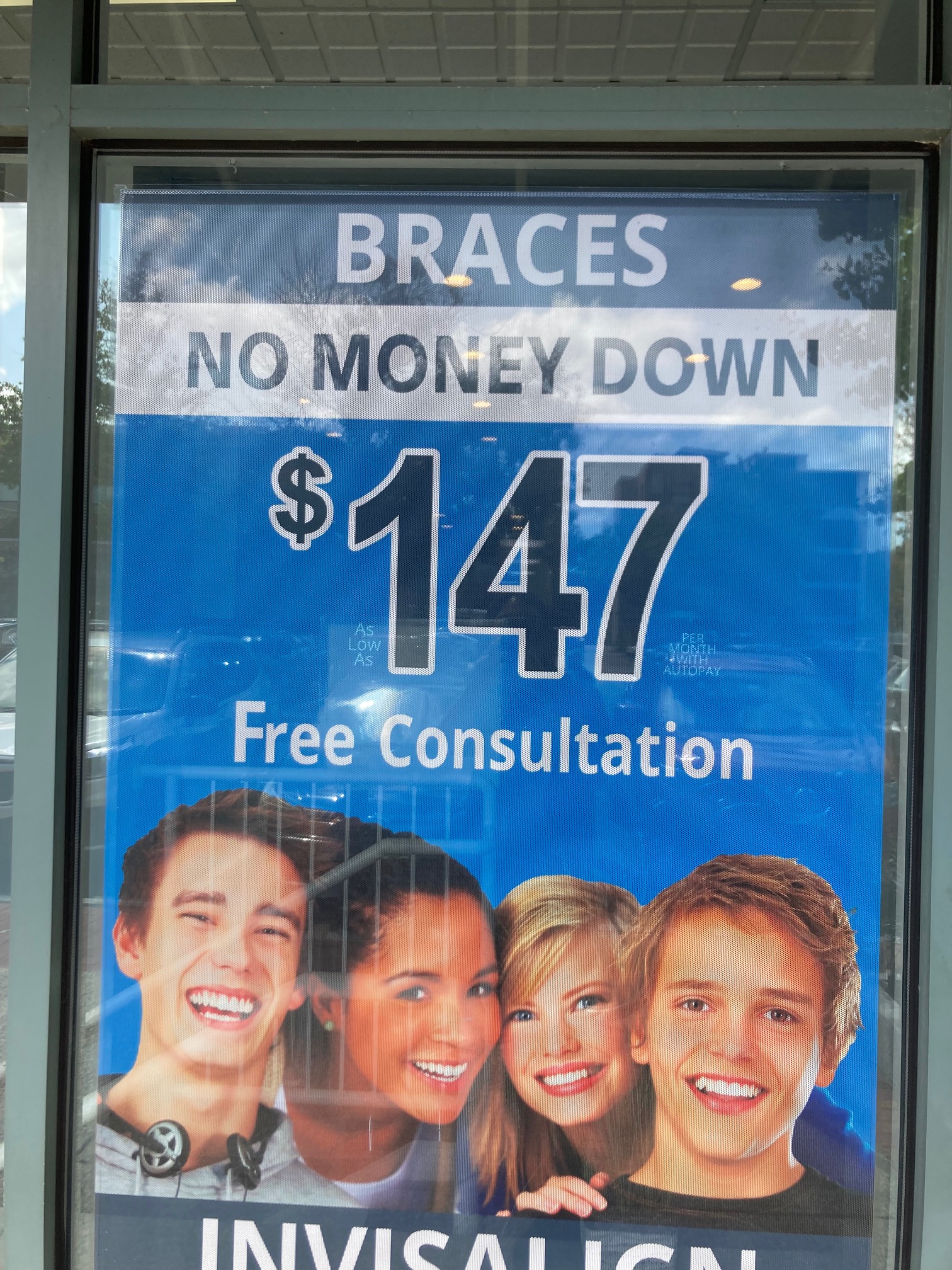 NO MONEY DOWN sign