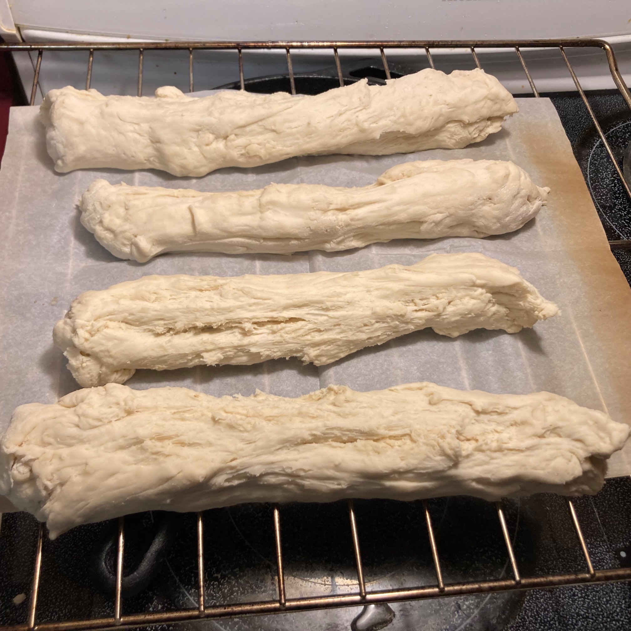 Baguettes going in