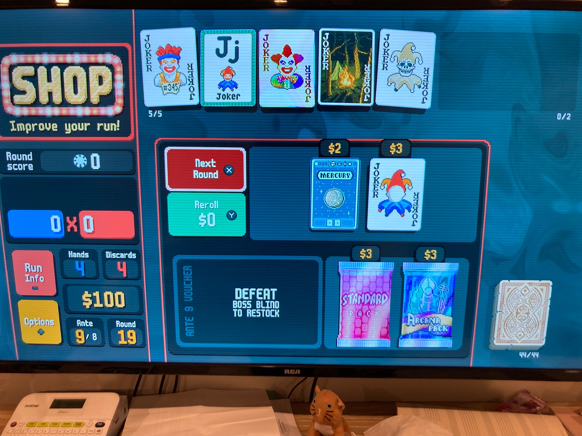 Balatro screenshot with $100