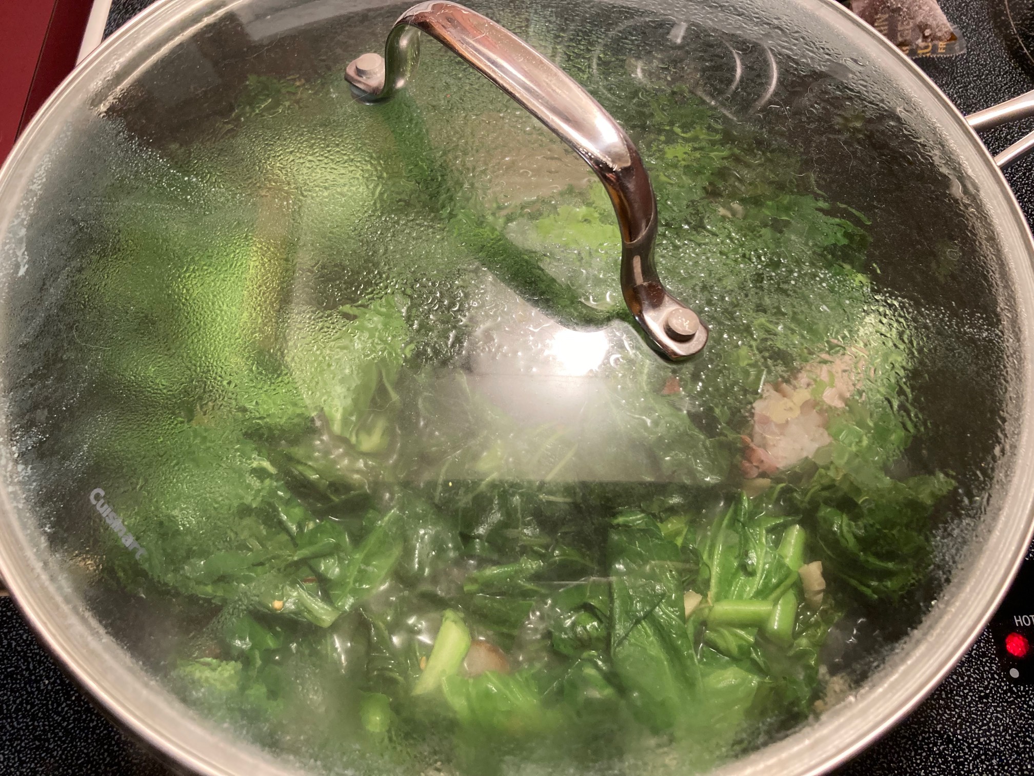 I thought I was doing something different with the greens, but then I realized I’m just cooking them