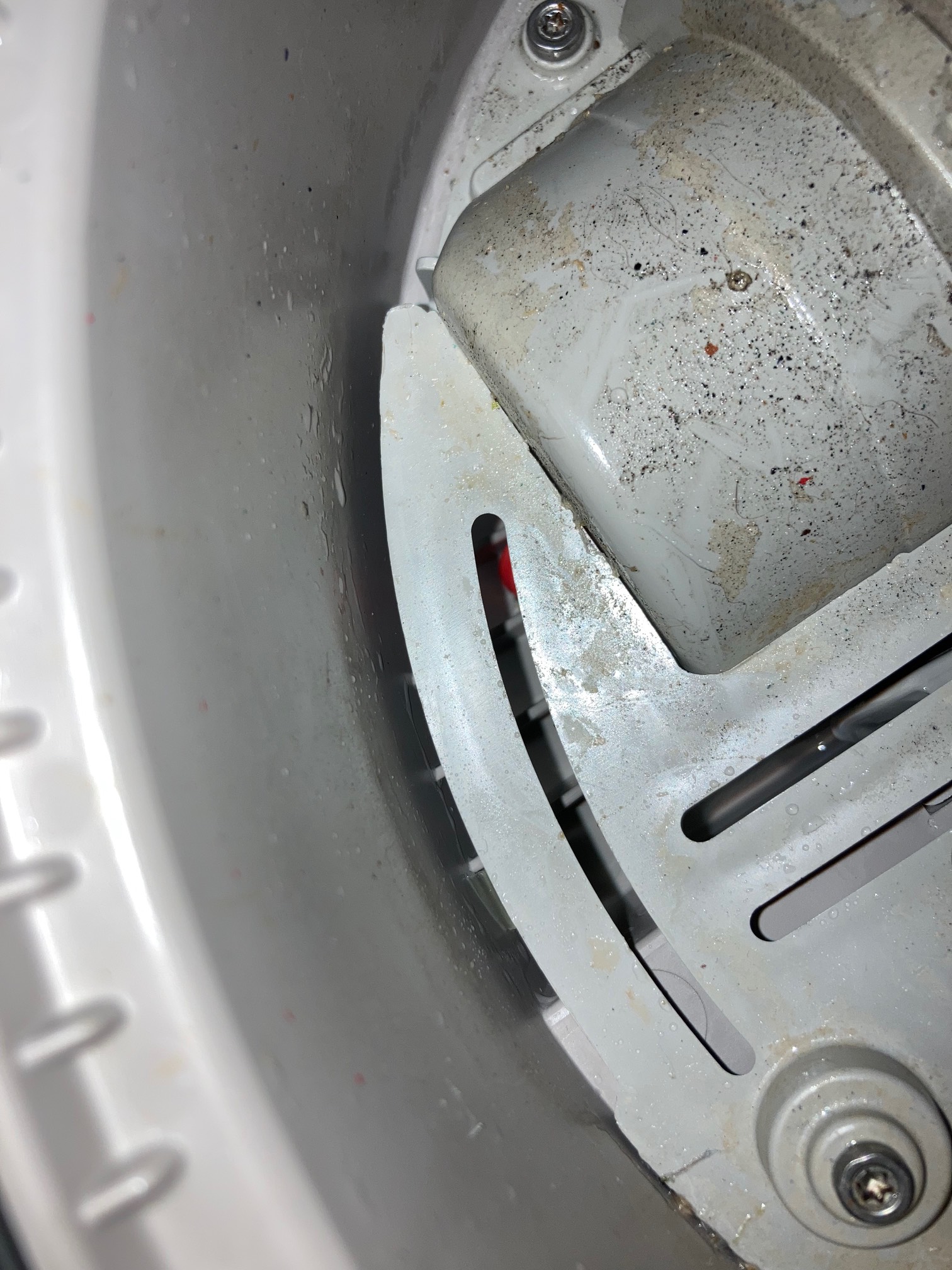 There’s a red thing in there, and I don’t know what it is. It’s not glass, though, so I’m letting it