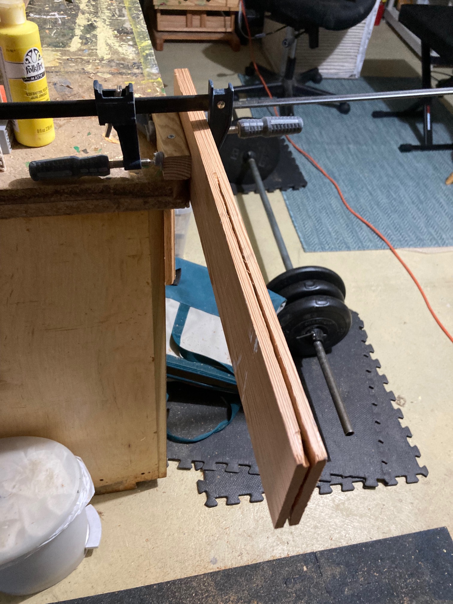Board with cut down the middle