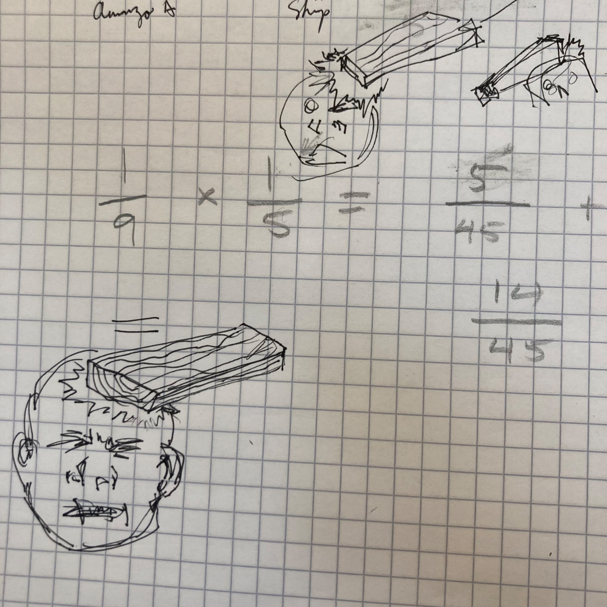 Drawing of boards hitting heads