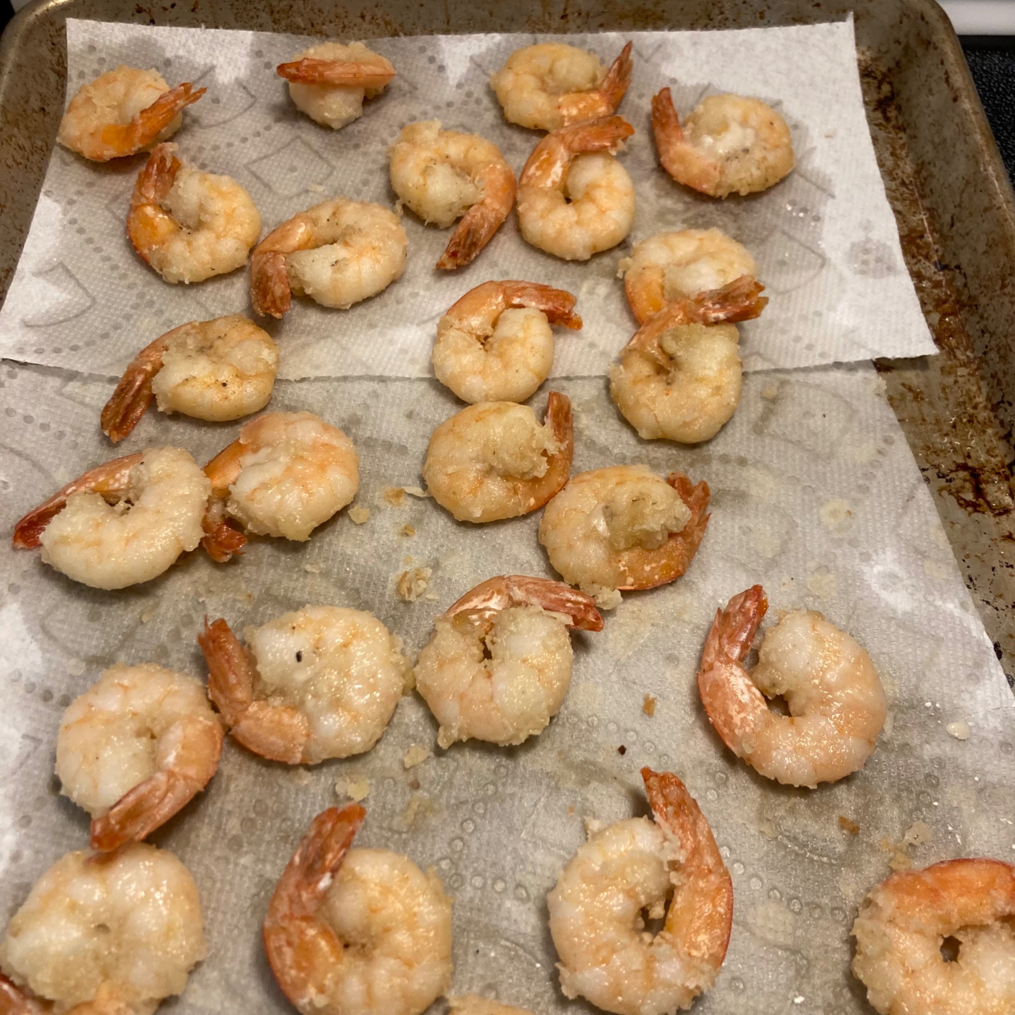 Bittman’s fried shrimp recipe involves just a dry flour and cornstarch and no binding egg or anythin