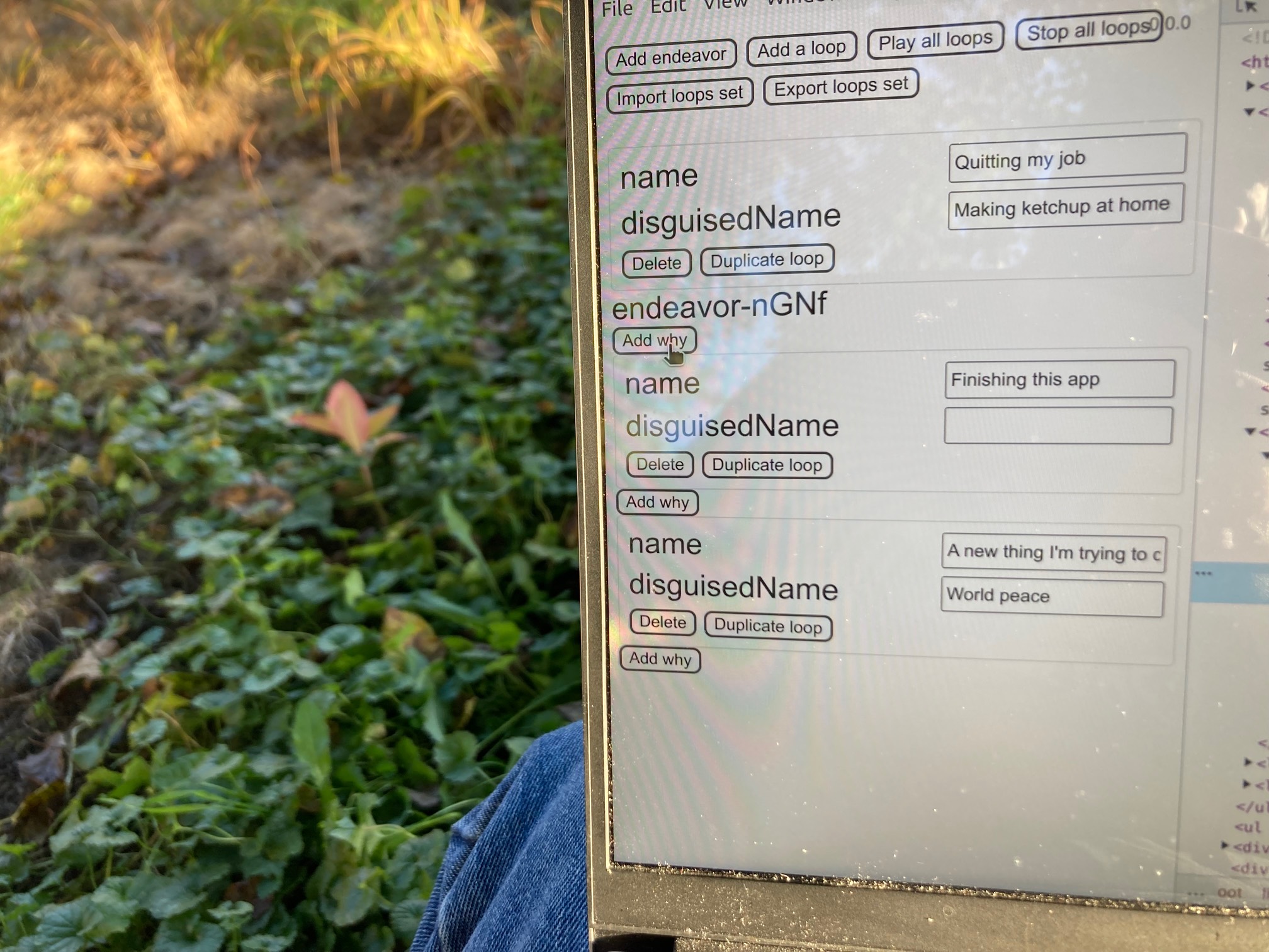 This screen gets some rainbow stuff happening in the outdoors.