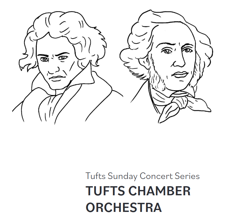 Line drawings of Beethoven and Mendelssohn