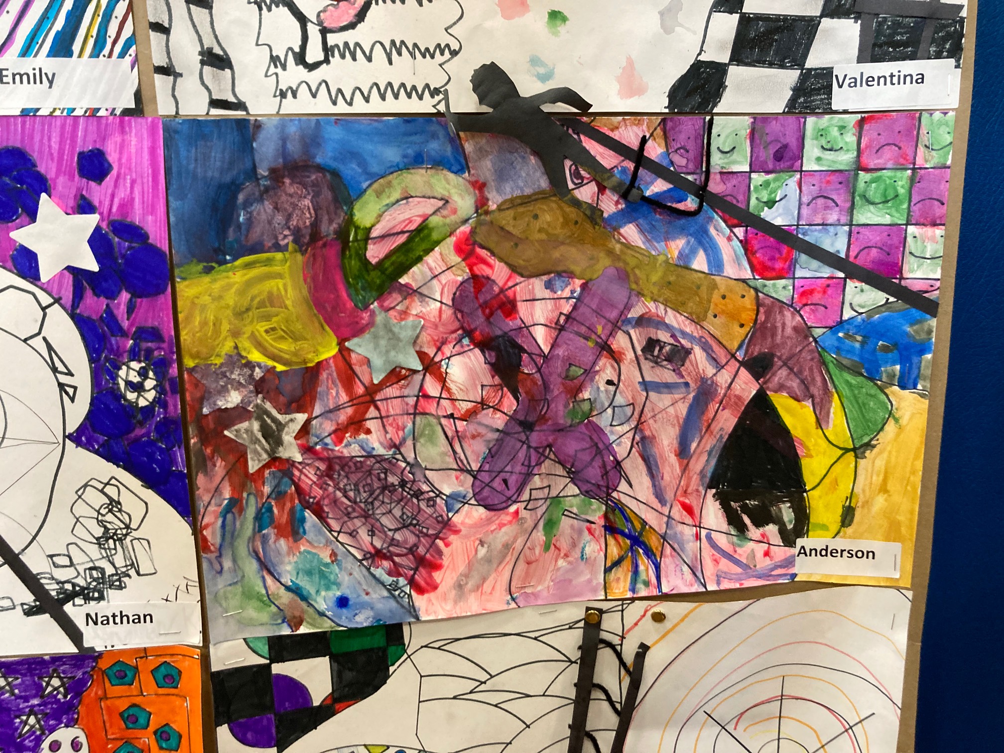 Abstract art with X at the center