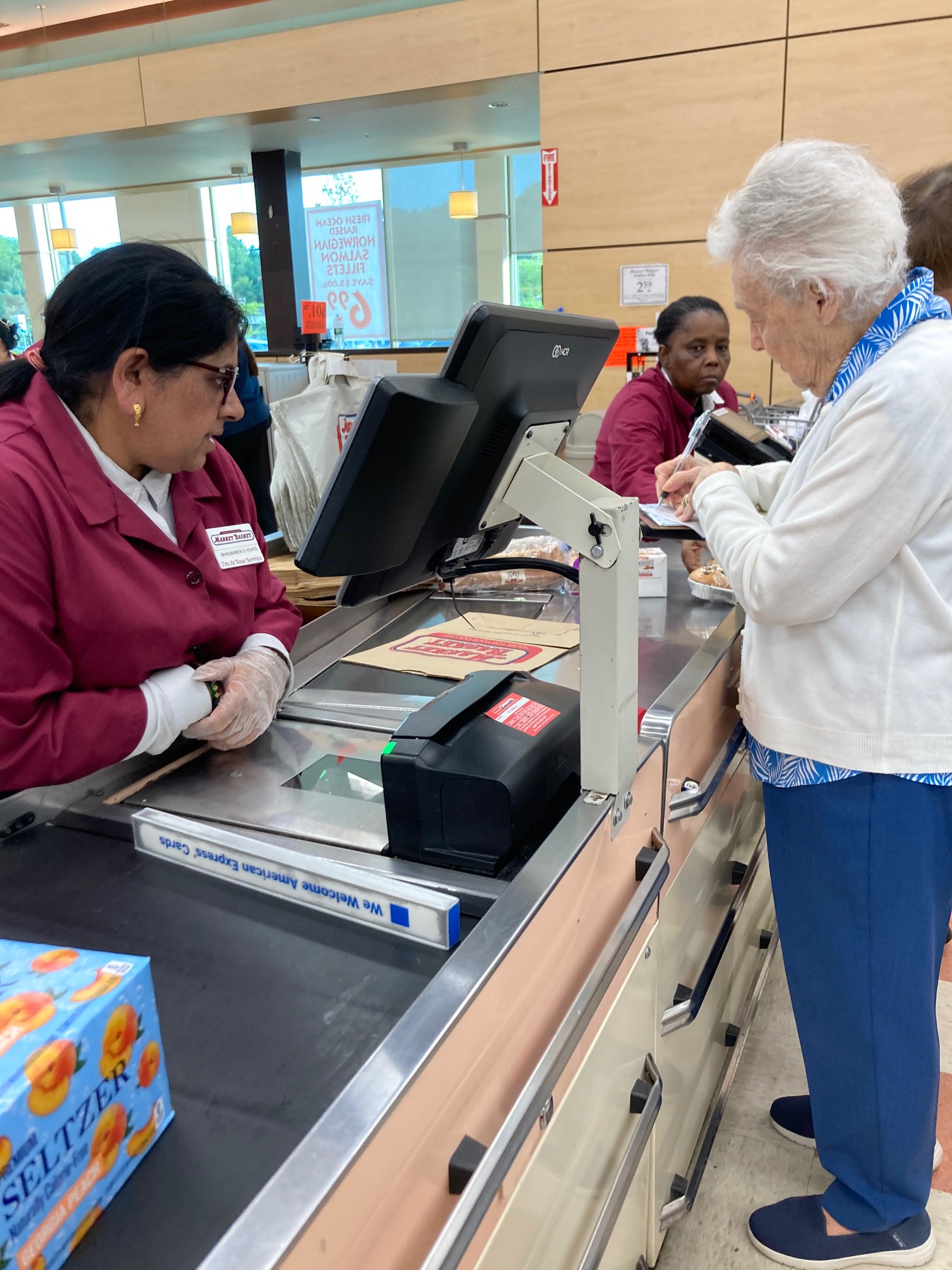 Whoa, grocery buying by personal check!
