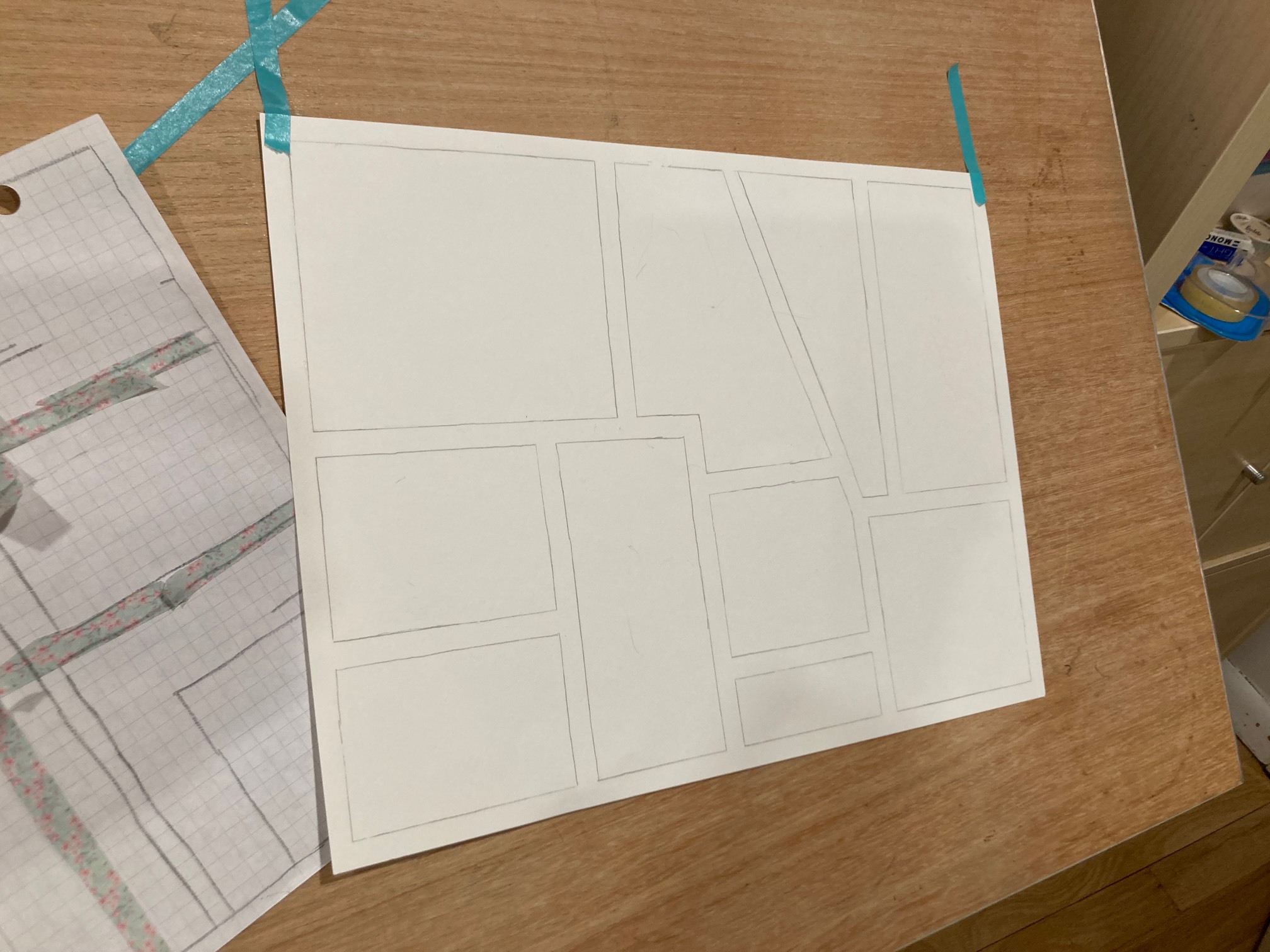 An empty comic frame layout