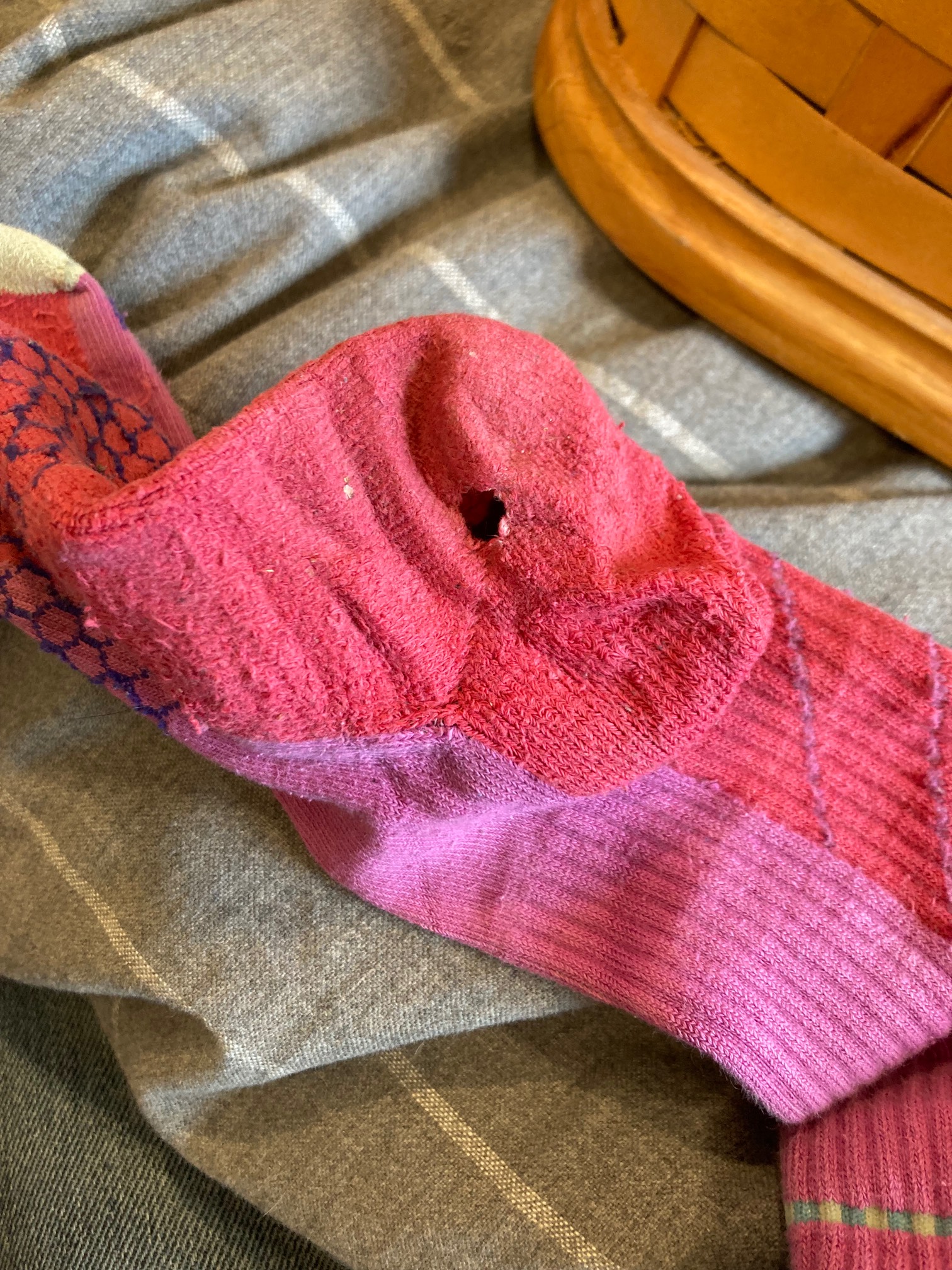 Sock with hole