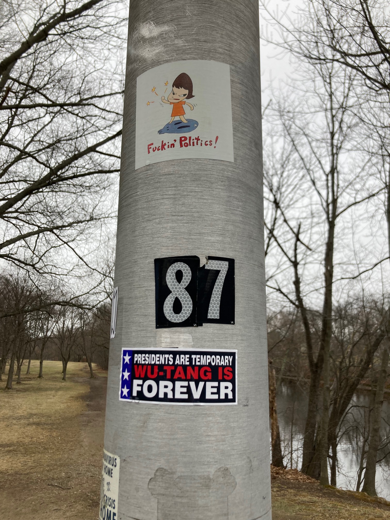 “Presidents are temporary Wu-Tang is forever” bumper sticker