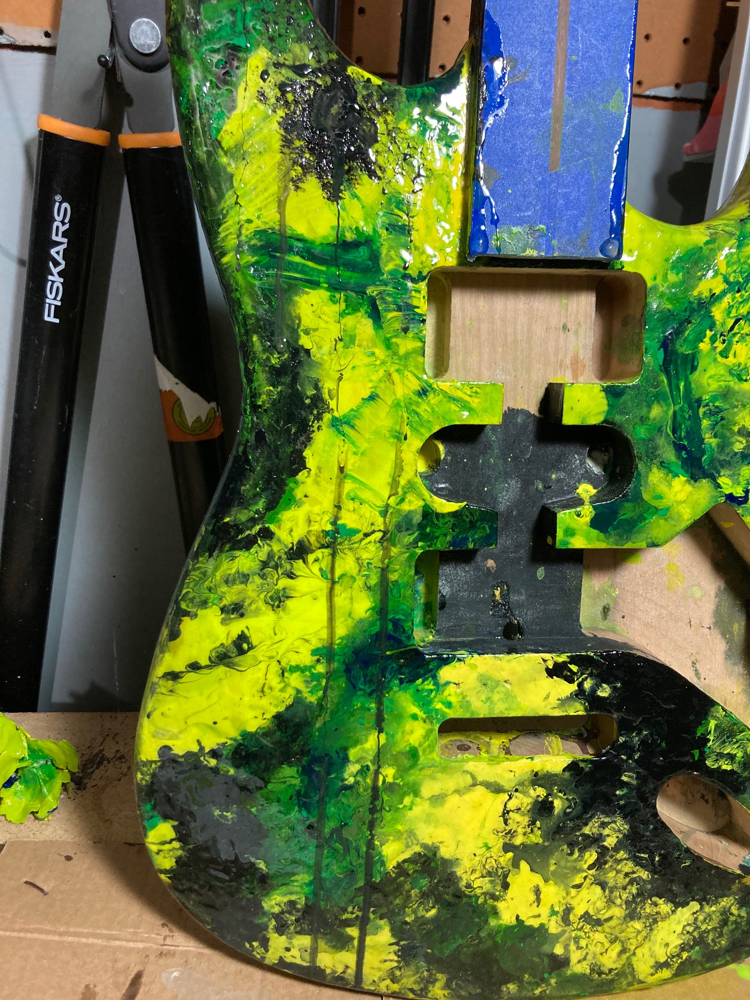 Drips: Not a bad way to paint stripes.
