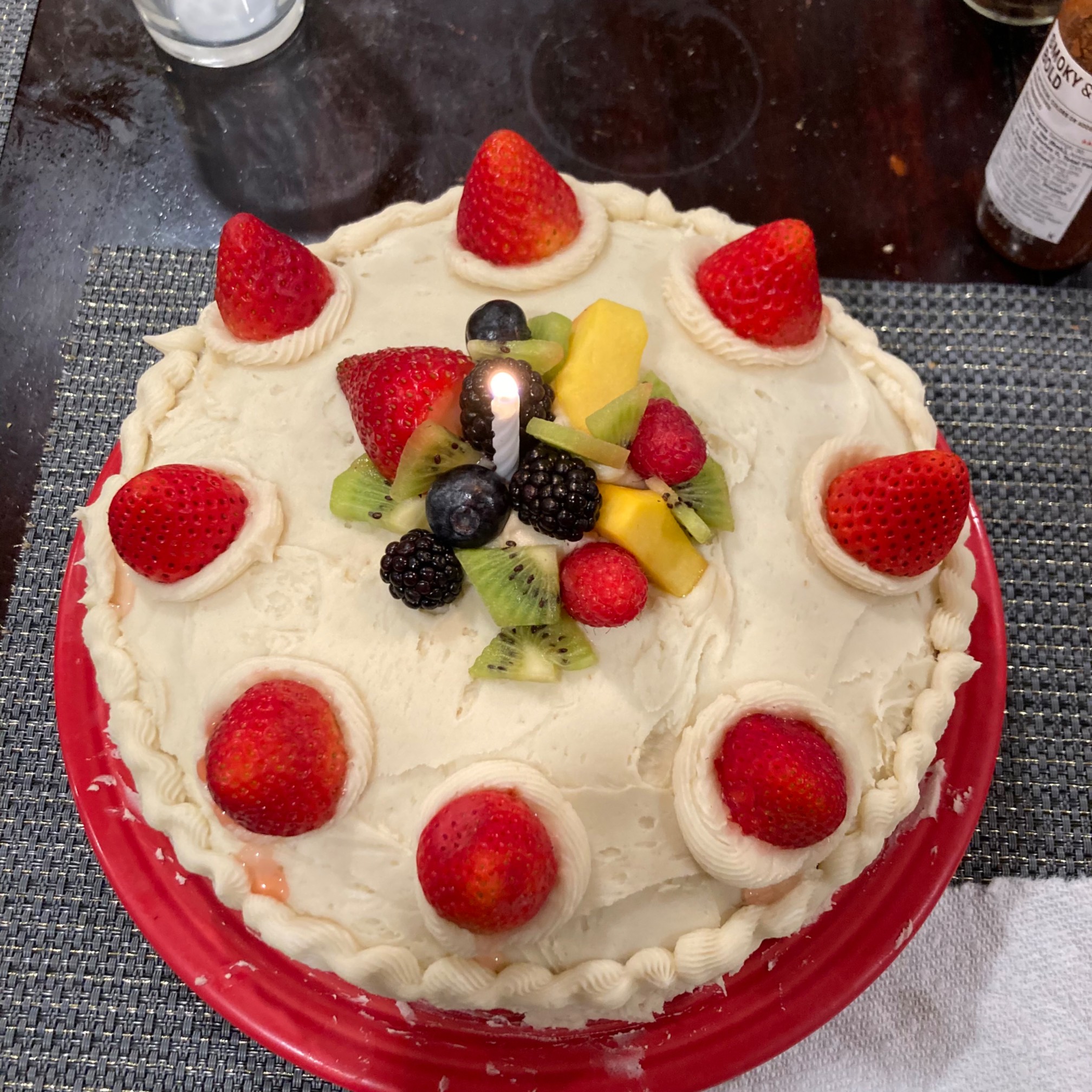 Cake with fruits