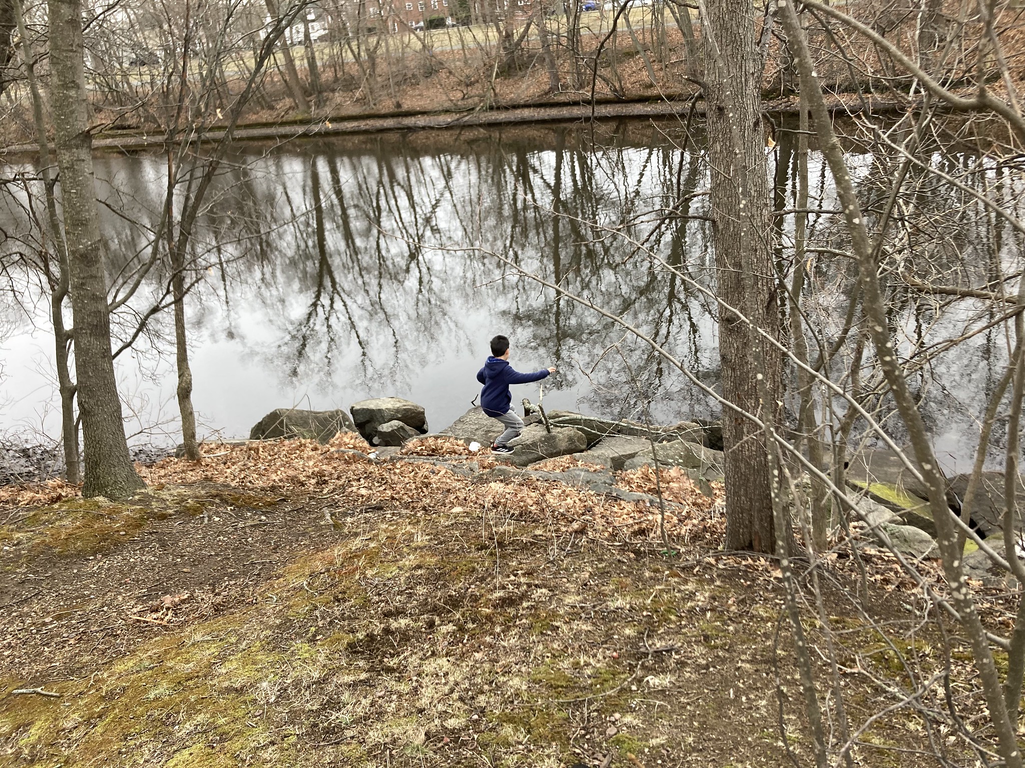 Child by river