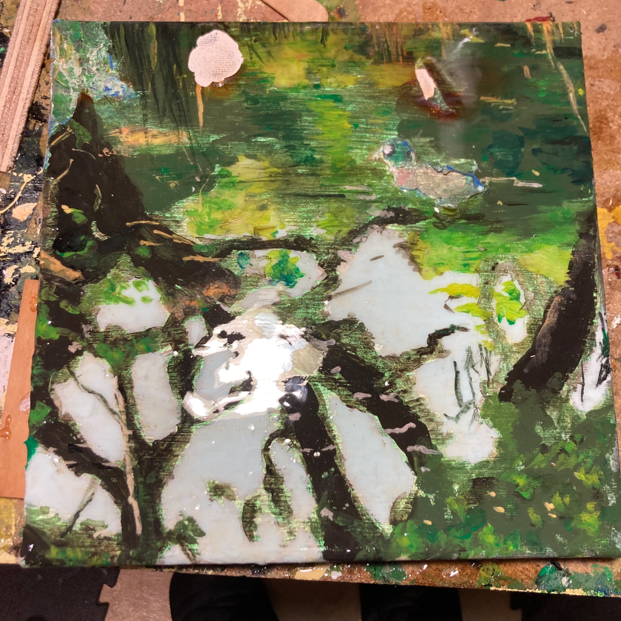 Painting with epoxy chipped off