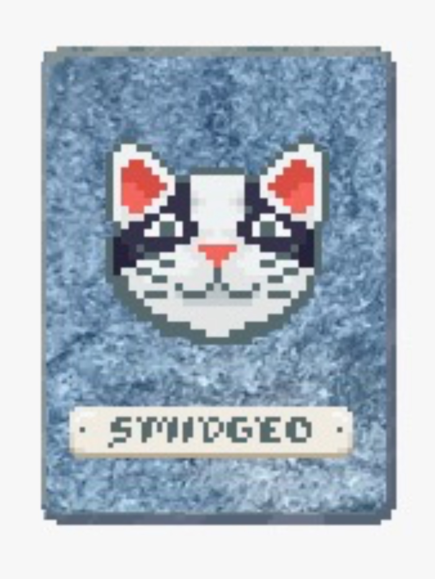 Cat head on a marble card