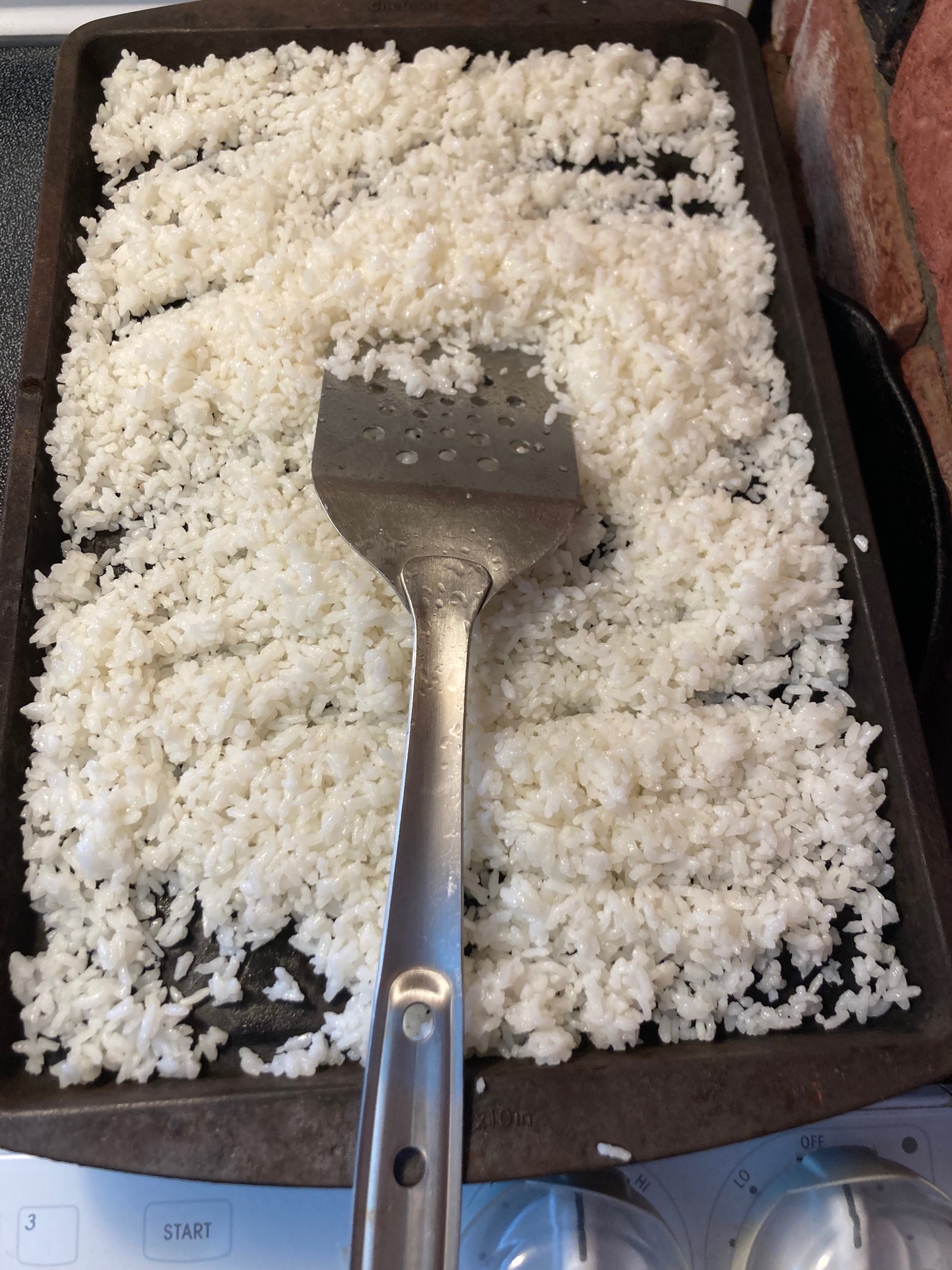 Baking sheet of rice 